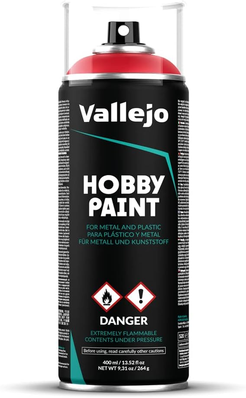 Vallejo Tabletop Supplies Aerosol Bloody Red 400Ml Modelling Kit