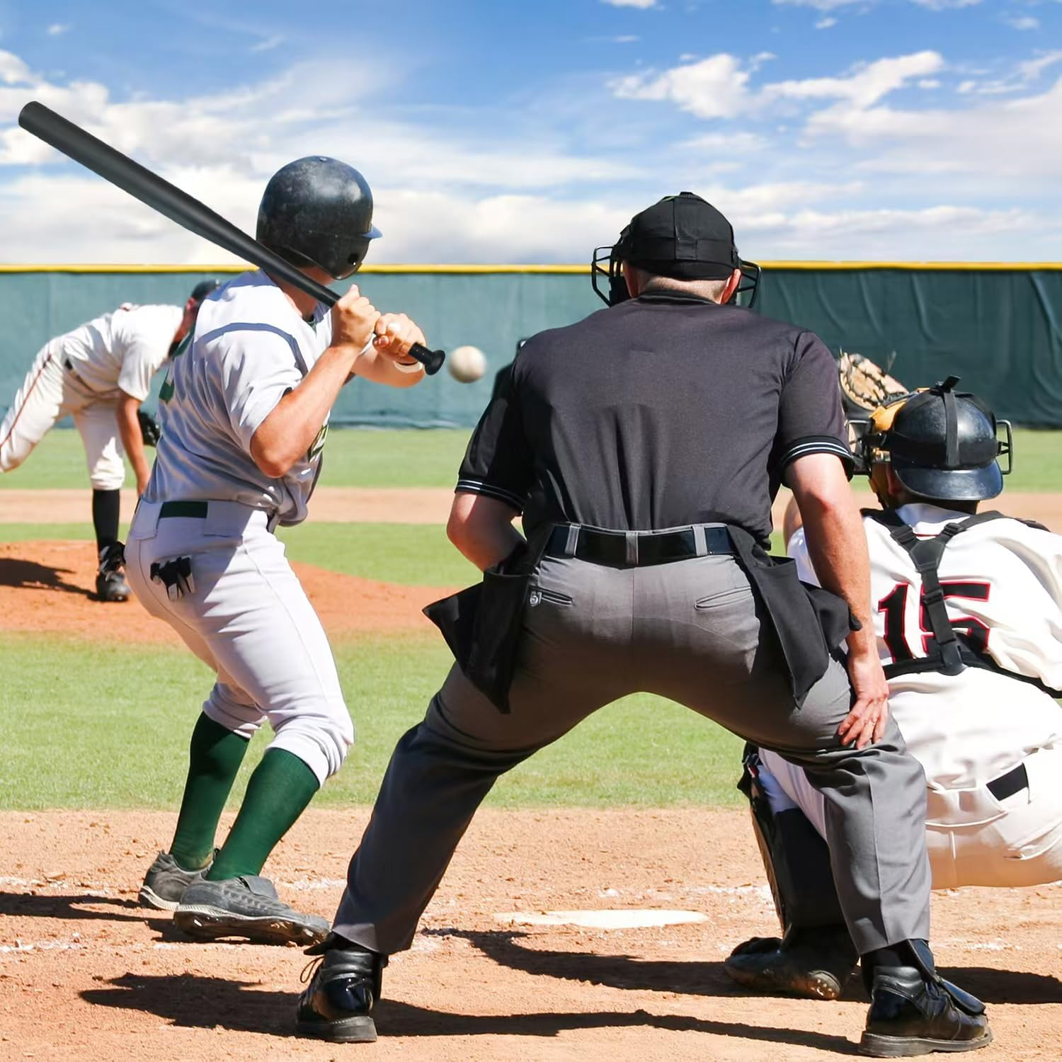 Olusar 32-Inch Carbon Alloy Steel Baseball Bat with Carrying Bag - Durable, No-Slip Design for Easy Transport and Storage - Red image number 5