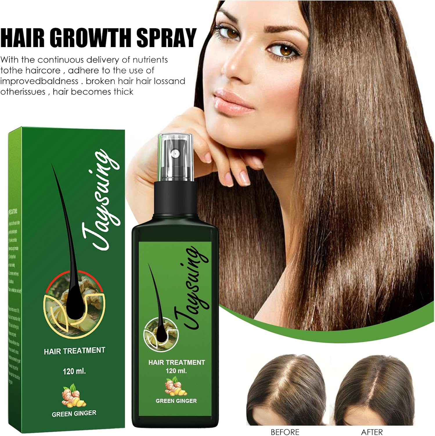 Green Ginger Hair Treatment Spray, 120Ml image number 1