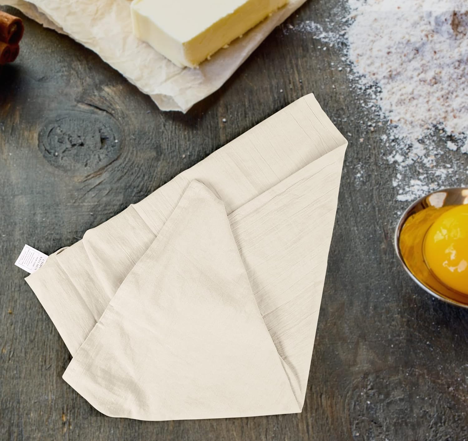 Utopia Kitchen [24 Pack] Flour Sack Tea Towels, 28" X 28" Ring Spun 100% Cotton Dish Cloths - Machine Washable - for Cleaning & Drying - Natural Tan - 1, White image number 7