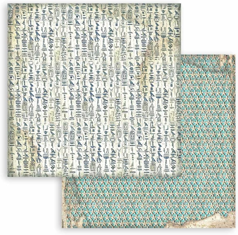 Stamperia Scrapbooking Small Pad 10 Sheets Cm 20.3 X 20.3 Cm Backgrounds Selection - Land of Pharaohs image number 3