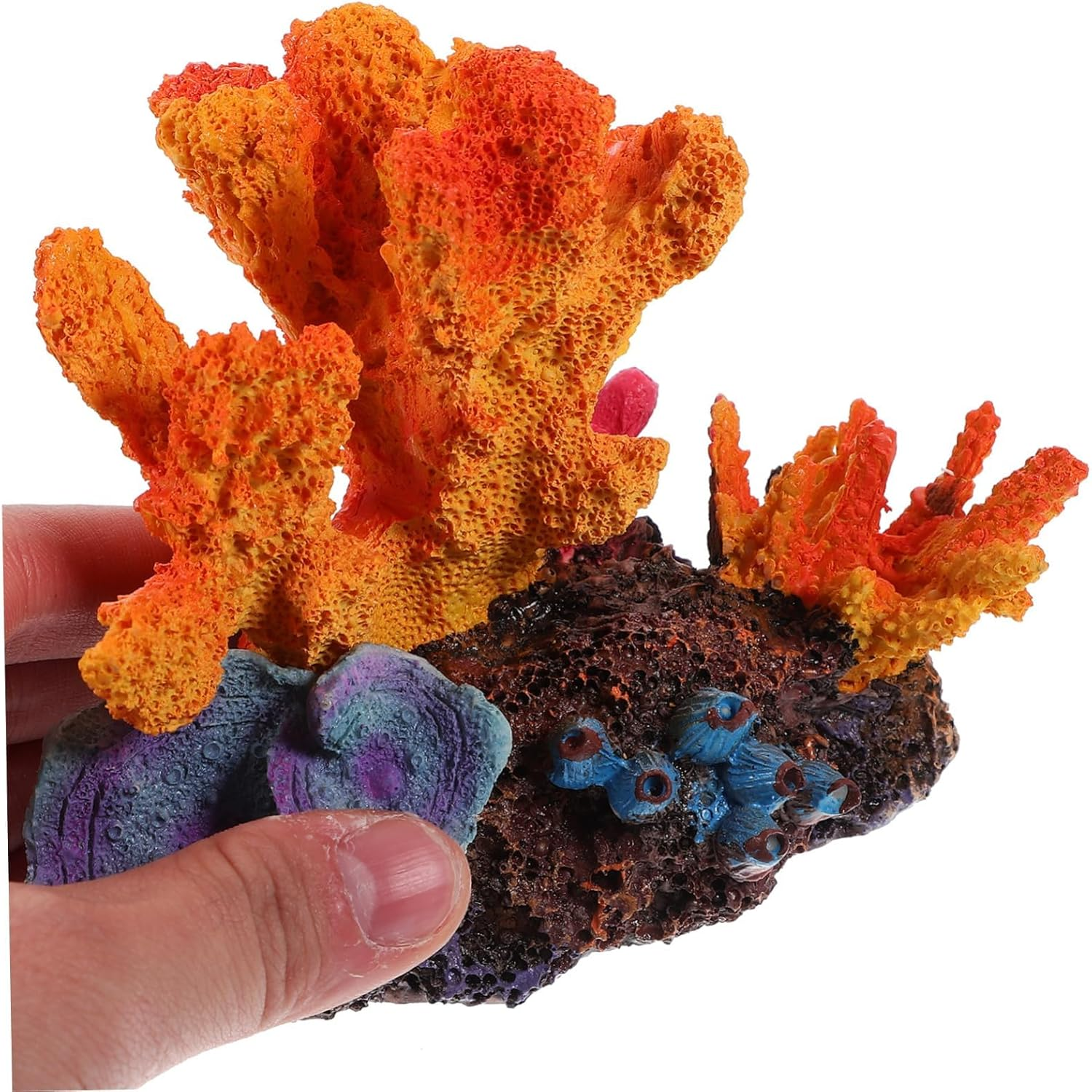 Artificial Coral Decoration Pocket Dollhouse Artificial Tools Unique Tools Universal Foot Bath Figurine Shut-Off Valve Cover Hose Aquarium Decoration Miniature Dollhouse Kit Resin (Color B) - Color A image number 6