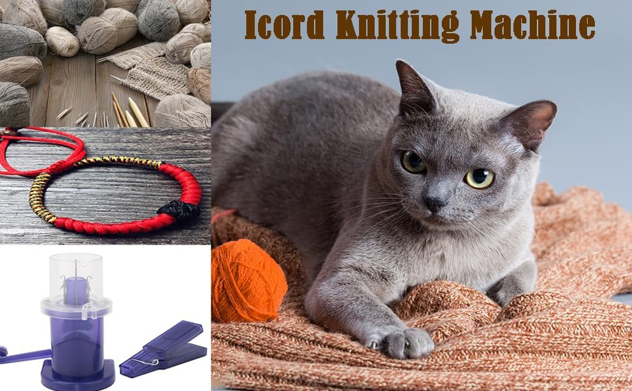 Sluffs Icord Knitting Machine, Easy Weaver Tool, DIY Household Hand Spool Knitter, Handoperated Craft Bracelet Weave Tool