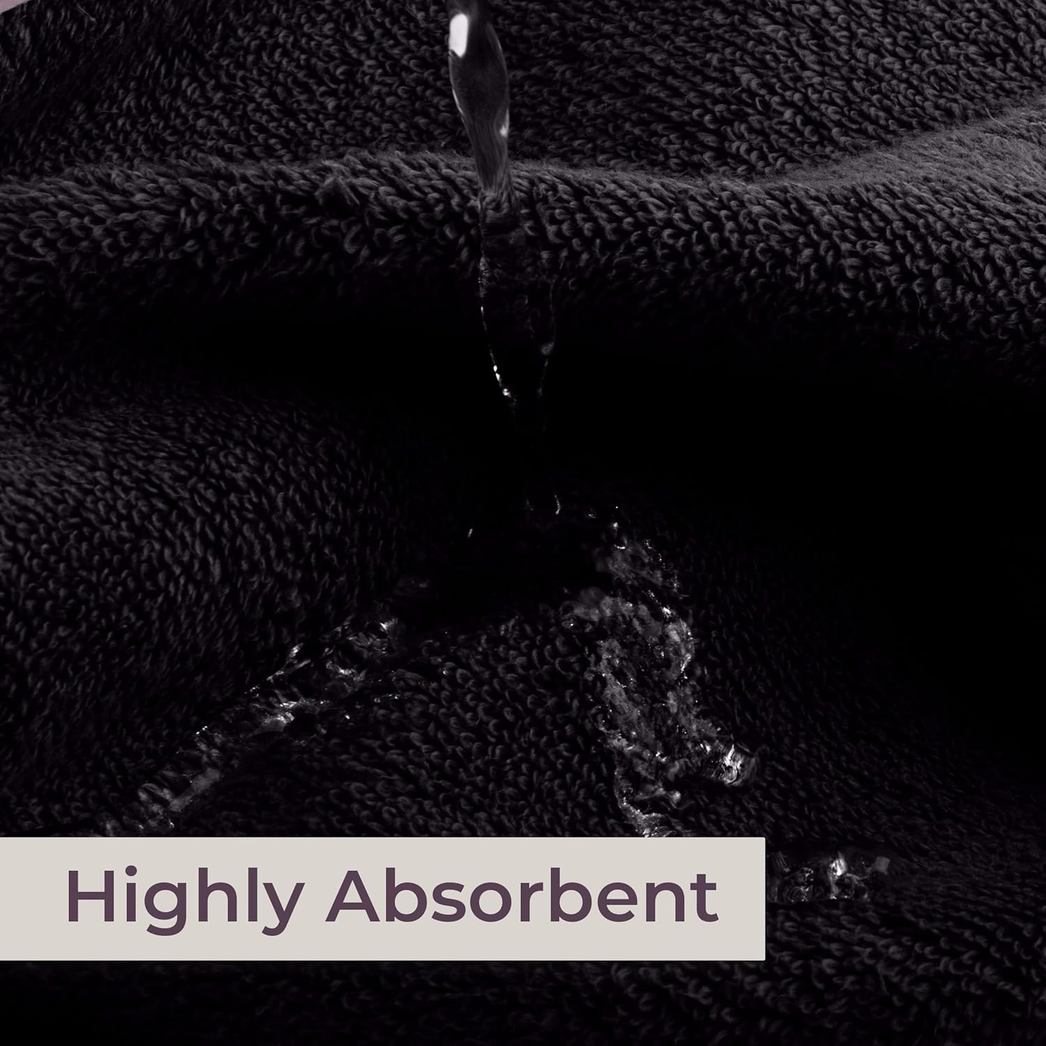 Lavish Home Rio 8 Piece 100% Cotton Towel Set - Black, Medium image number 6