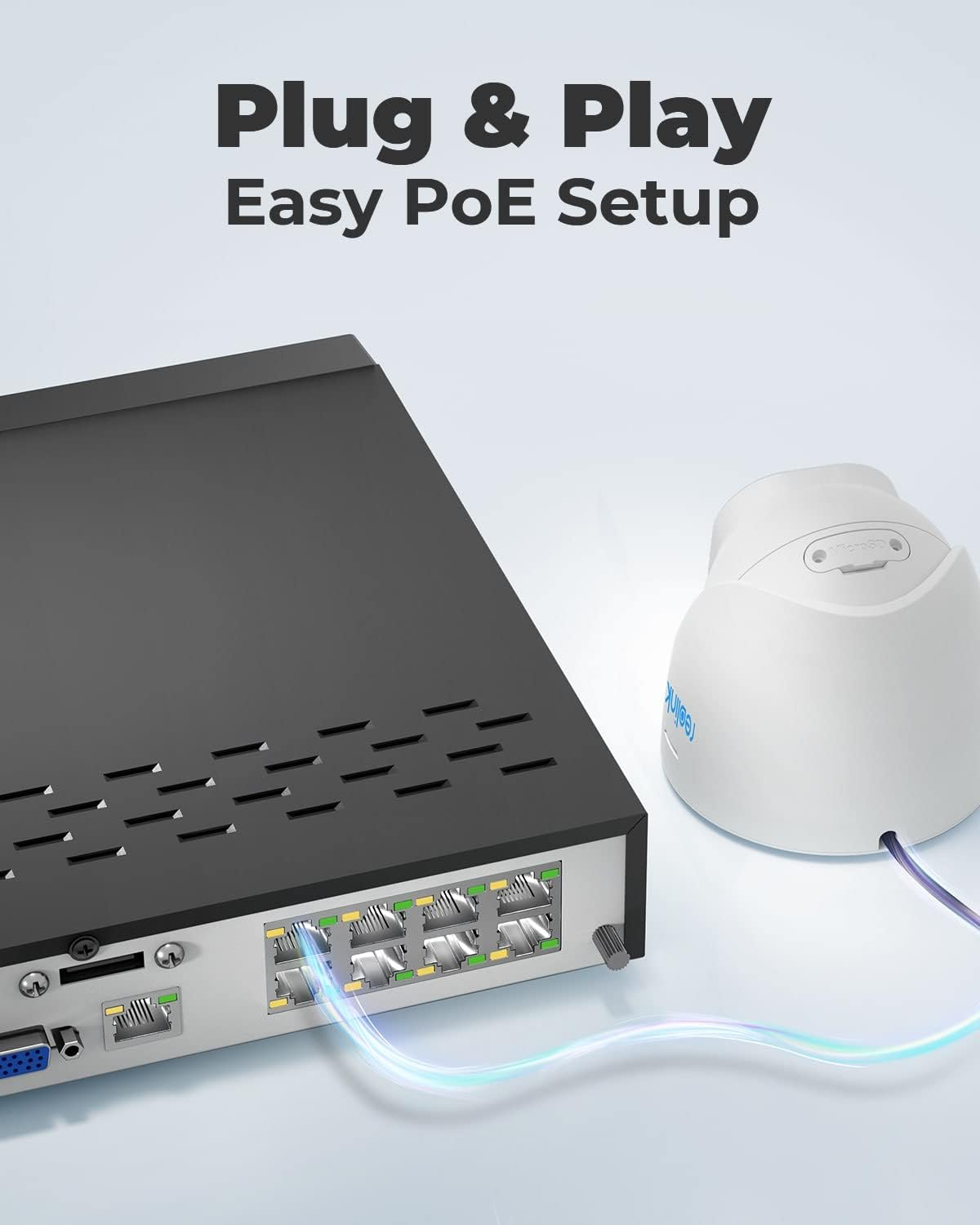 Reolink 4K Smart Person/Vehicle Detection Poe Camera Security System, H.265, 4Pcs 8MP Outdoor Smart Poe Cameras, 8-Channel NVR W/Pre-Installed 2TB HDD for 24/7 Recording RLK8-800D4 image number 5