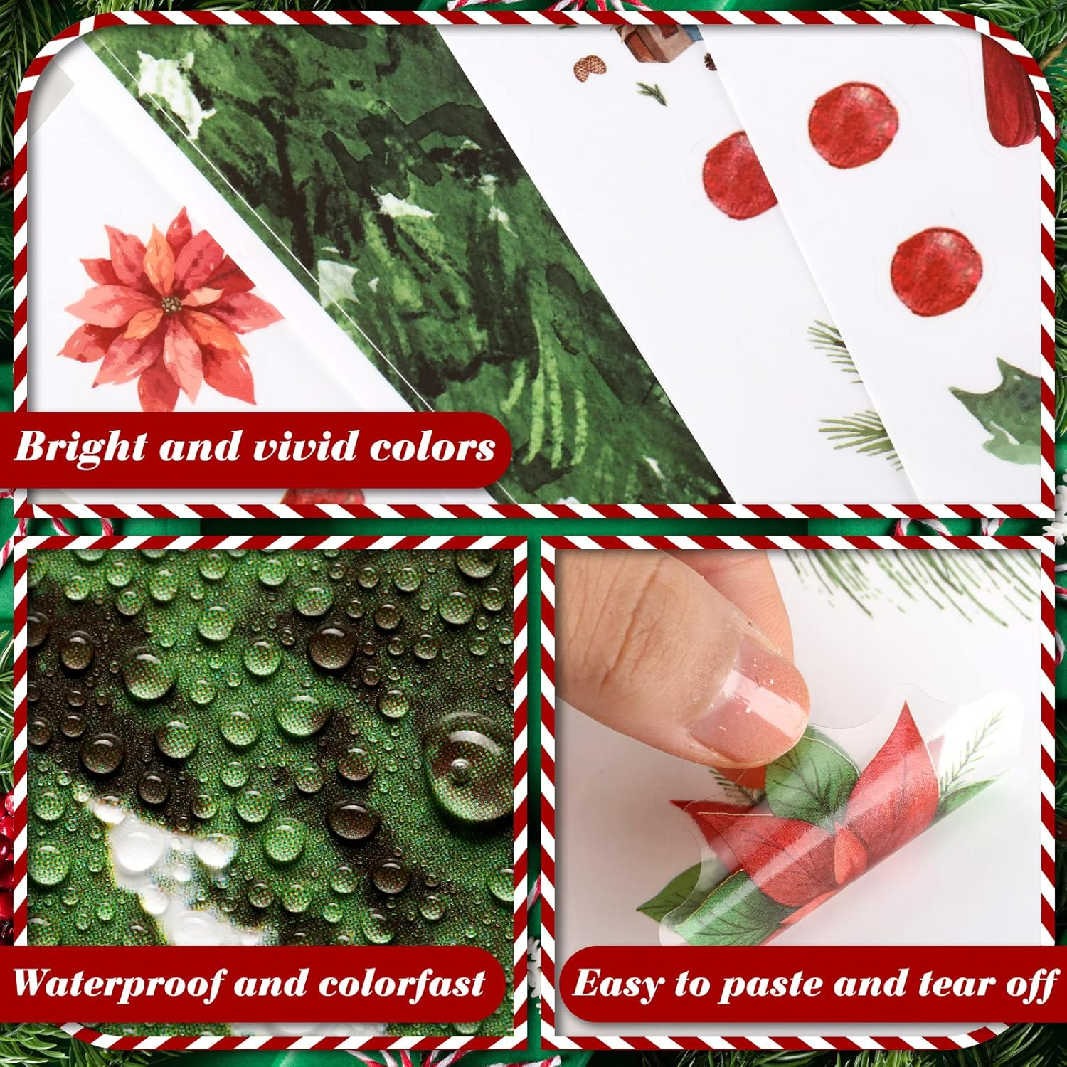 Spiareal Christmas Tree Wall Decals DIY Peel and Stick Stickers for Xmas Home Office Nursery Art image number 5