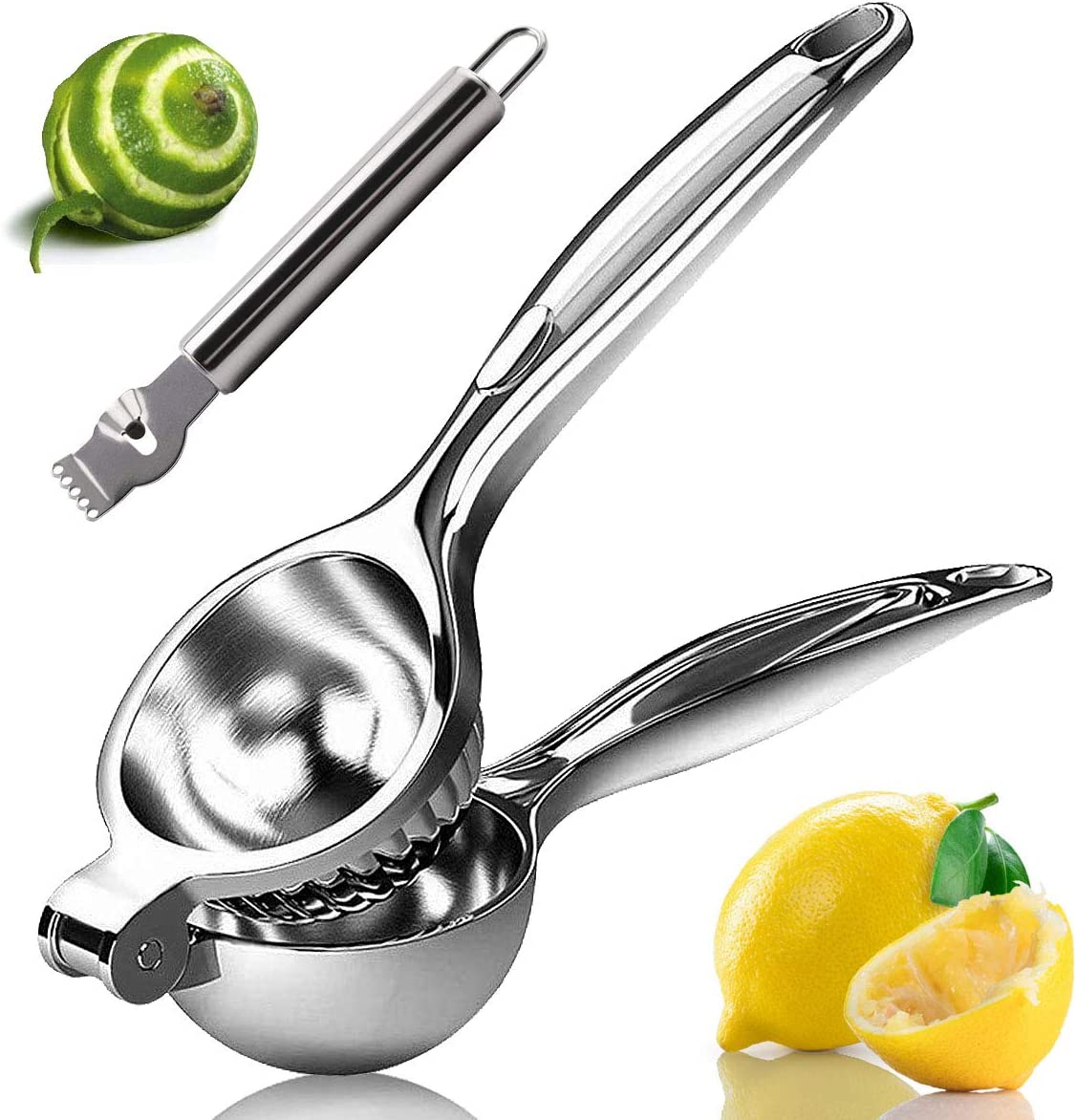 Lemon Squeezer Juicer, Stainless Steel Handheld Lime Juicer, Manual Hand Citrus Press Bar Tool with Zester image number 5