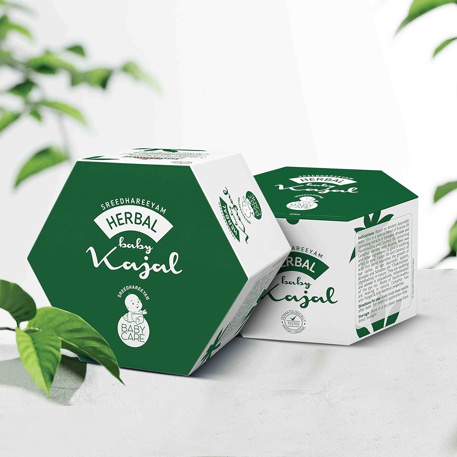 Sreedhareeyam Ayurveda Herbal Baby Kajal for New Born - from Renowned Eye Hospital, Authentic for Babies and Adults with Gooseberry, Sahadevi, Yashtimadhu and Castor Oil, Matte Black Finish image number 5