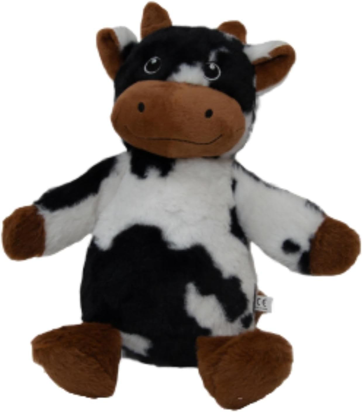 JACK and VANILLA, Interactive Cow Shaped Cuddly Toy 18Cm - Ideal for Dogs and Cats - Integrated Squeaker - Soft and Durable Materials - Machine Washable - Brown