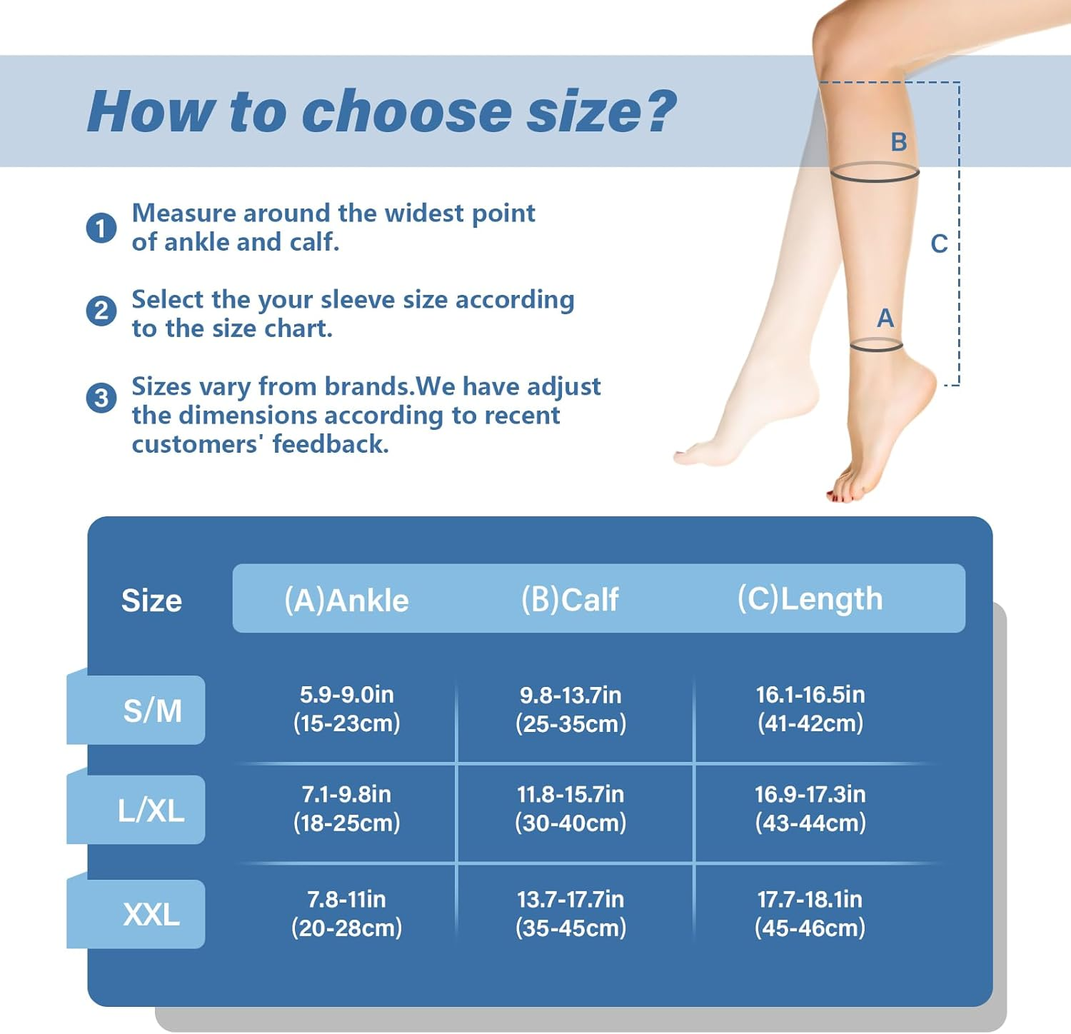 Viiotu Open Toe Compression Socks for Men & Women - 2 Pairs 15-20 Mmhg Knee High Flight & Travel Socks for Circulation Support image number 4