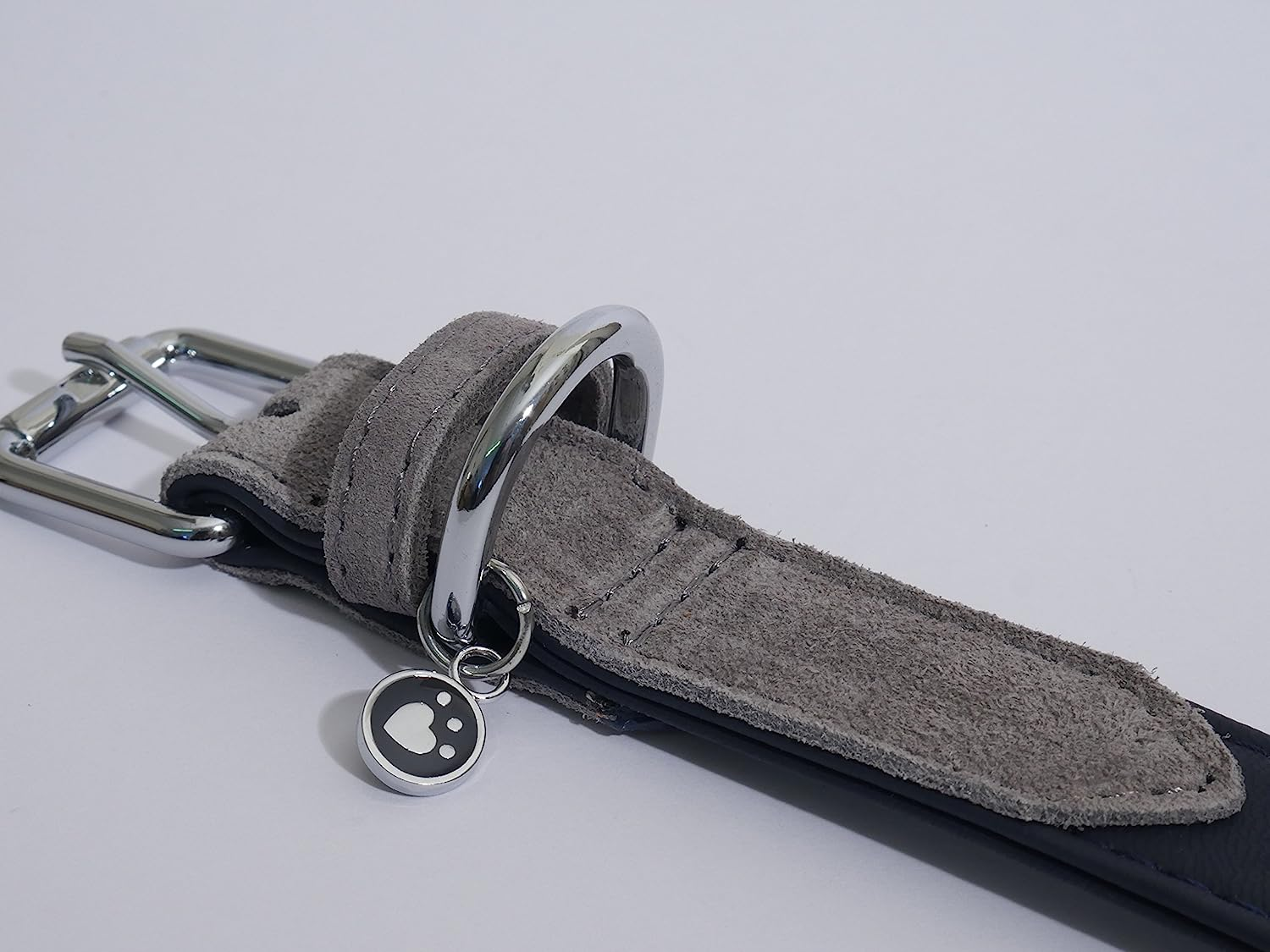 Rosewood Luxury Leather Soft Touch Dog Collar, Navy, X-Large image number 6