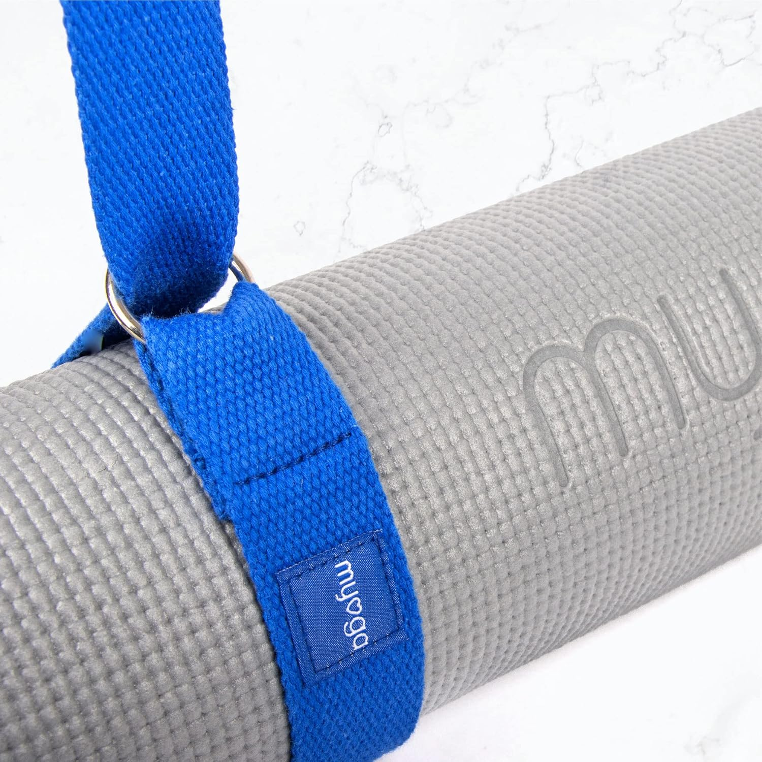 Myga 2-In-1 Yoga Belt Strap for Stretching and Improving Flexibility - Adjustable Yoga Sling for Carrying Yoga Mat with D-Ring Buckle - Yoga Strap for Holding Poses and Physical Therapy image number 2