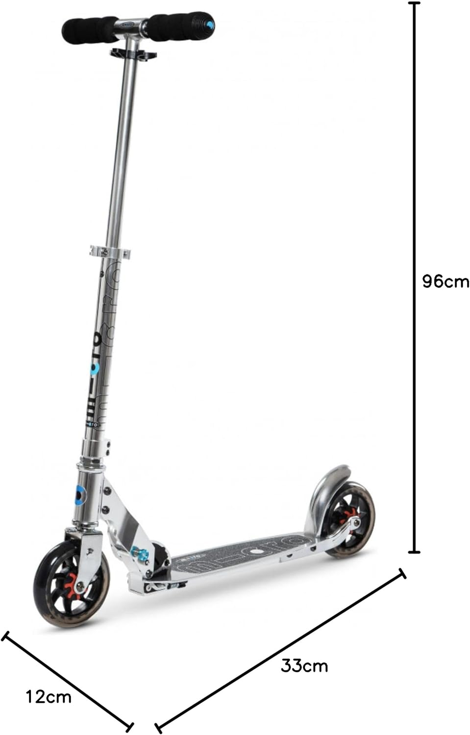 Micro Speed+ 2-Wheel Folding Scooter - Silver