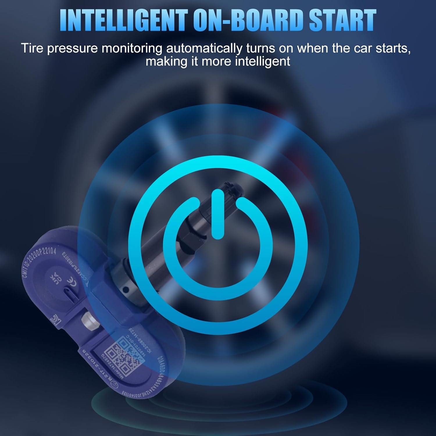 7JI Bluetooth Tyre Pressure Monitoring Kompatibel for TESLA, Reifendrucksensor TPMS Sensor System for since 2020 Tesla Model S/3/X/Y, BLE-TESLA OEM Replacement Soren Metal Valve