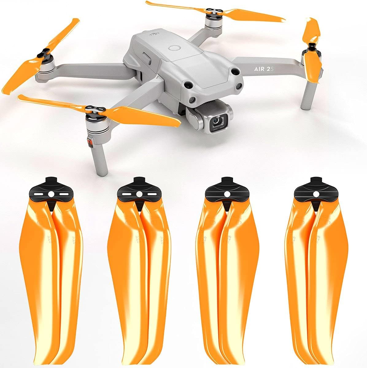 Master Airscrew Stealth Propellers for DJI Air 2S and Mavic Air 2 - Orange, 4 Pcs