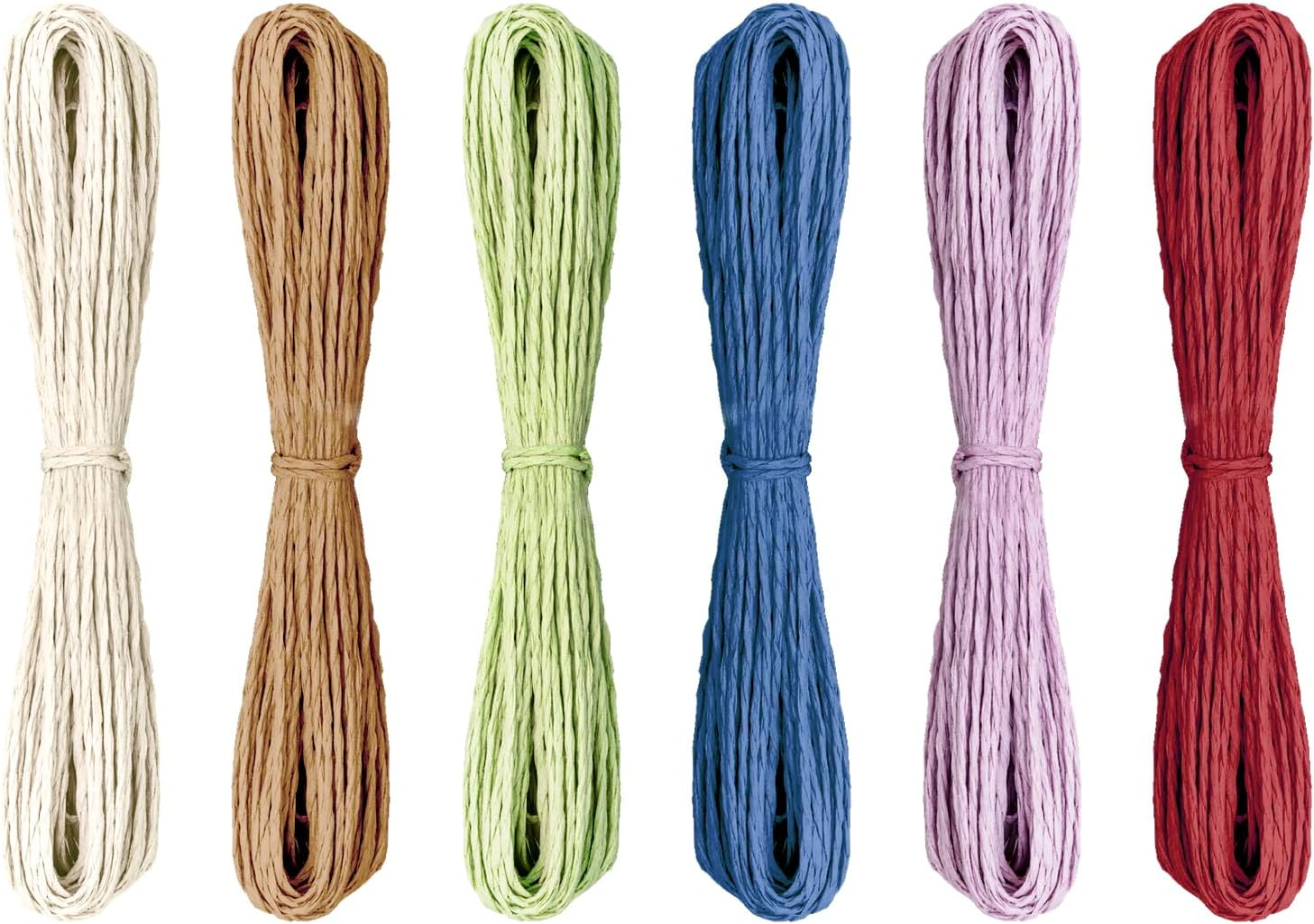 6 Bundles X 10 Meters Paper Ribbon Multicolor Paper Twine Color Paper Cord Decorative Craft String Paper Strip for Gift Wrapping Packaging Festival Party Decor DIY Arts and Crafts (July) - July image number 5