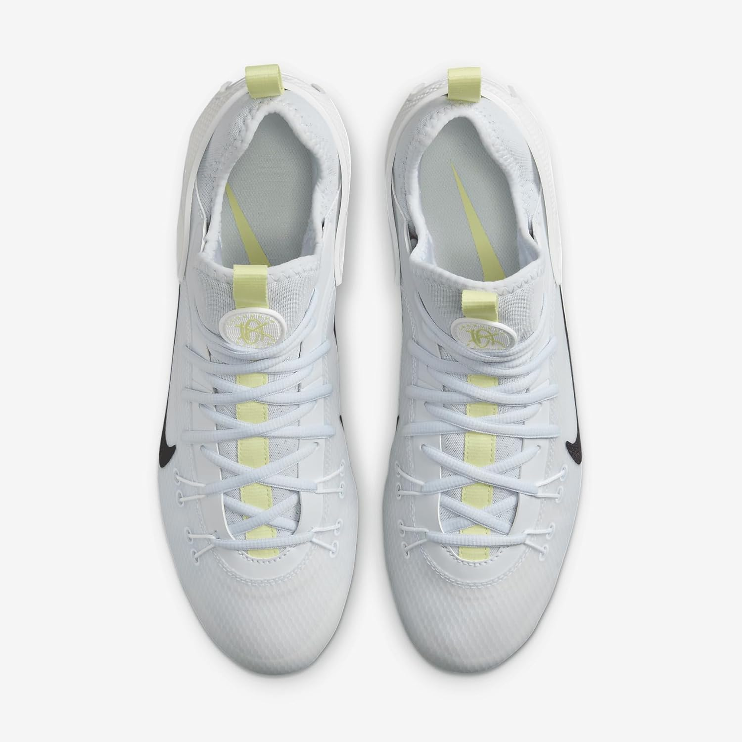 Nike Huarache 9 Elite Low LAX Lacrosse Cleats (FD0089-100, White/White/Metallic Vivid Gold) image number 1