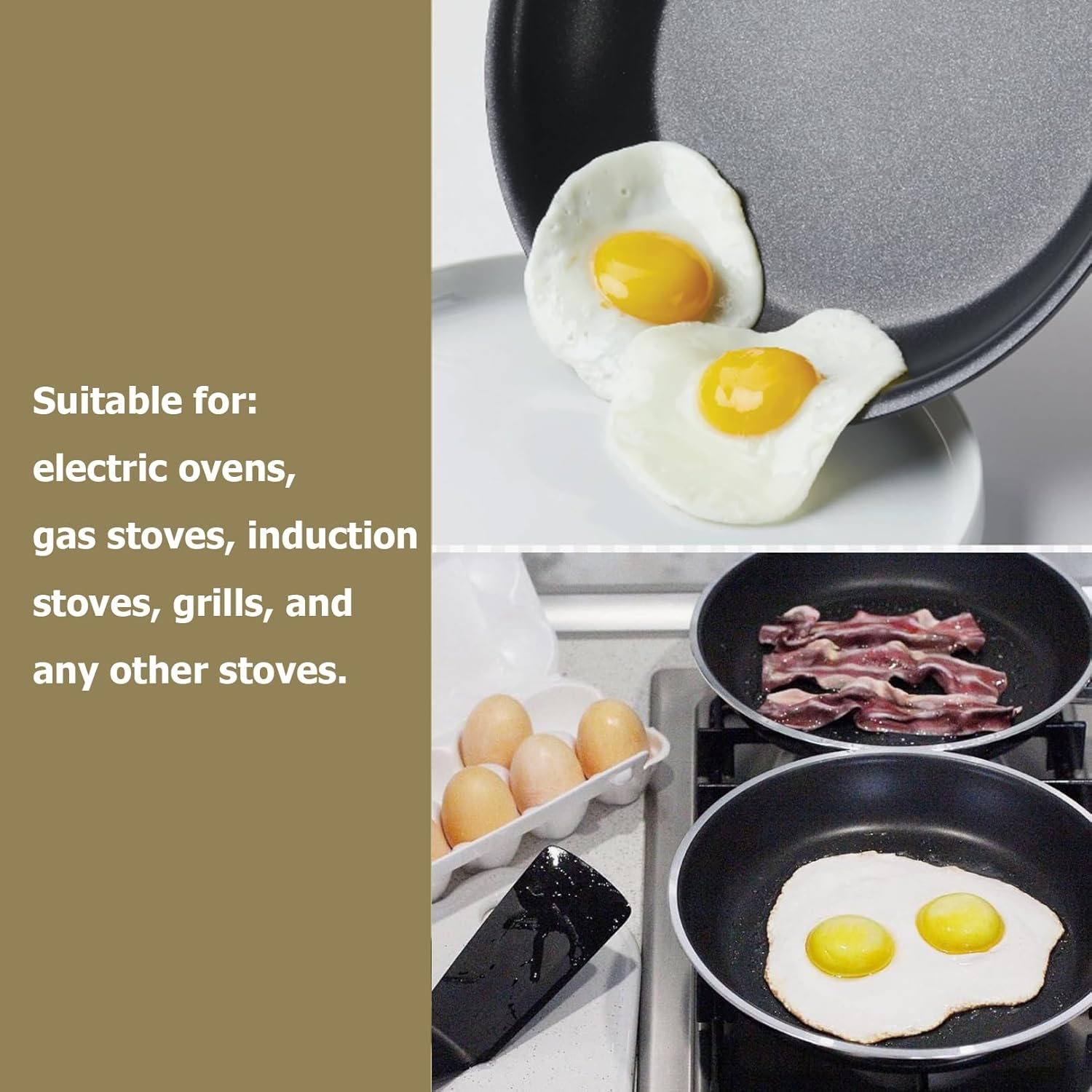 LIAMGUS Small Frying Pan, Mini Frying Pan for One Egg, Non-Stick Frying Pan, Egg Frying Pan, Mini Frying Pan, Portable Camping Cooking Omelet Pan for Gas Stove Induction Hob (12Cm)