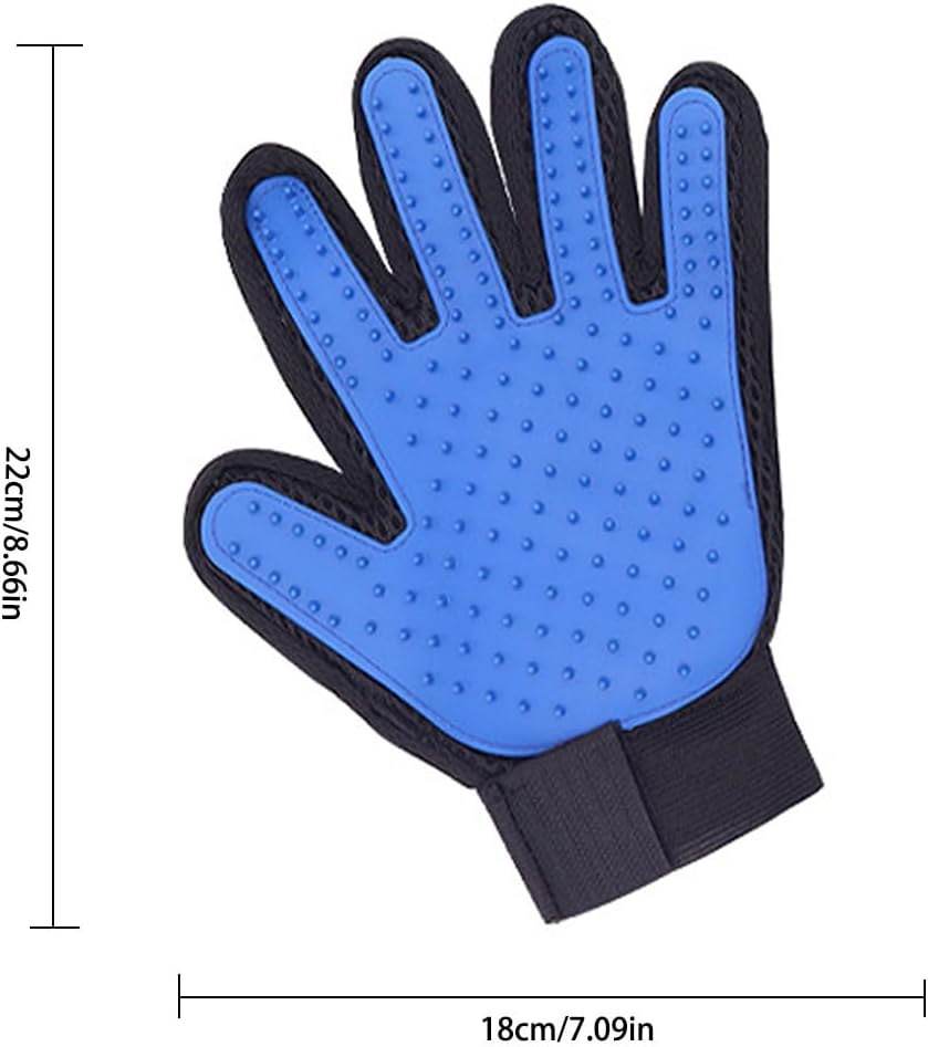 2-In-1 Pet Grooming Gloves Set for Dogs & Cats, Dual Hand De-Shedding Brush Gloves, Hair Removal & Cleaning Tool for Shedding Control, Soft & Reusable image number 6