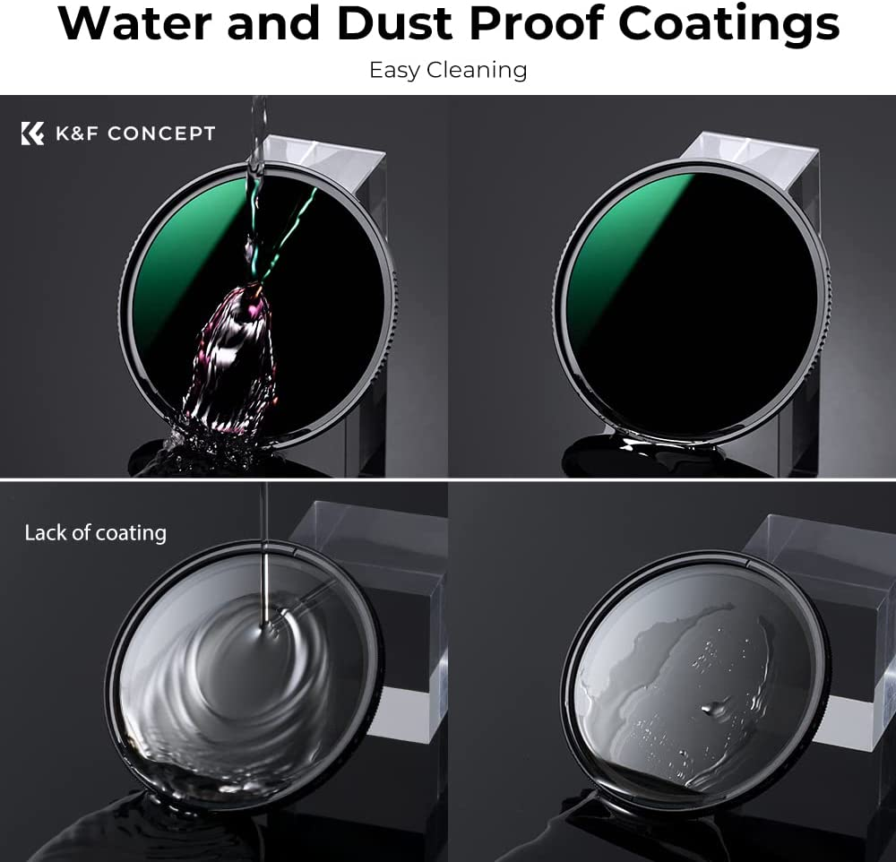 K&F CONCEPT 49Mm ND1000 (10-Stop Fixed Neutral Density) ND Filter with 28 Multi-Coated Optical AGC Glass Waterproof Camera Lens Filter- for Long Exposure Photography (Nano-X Series)