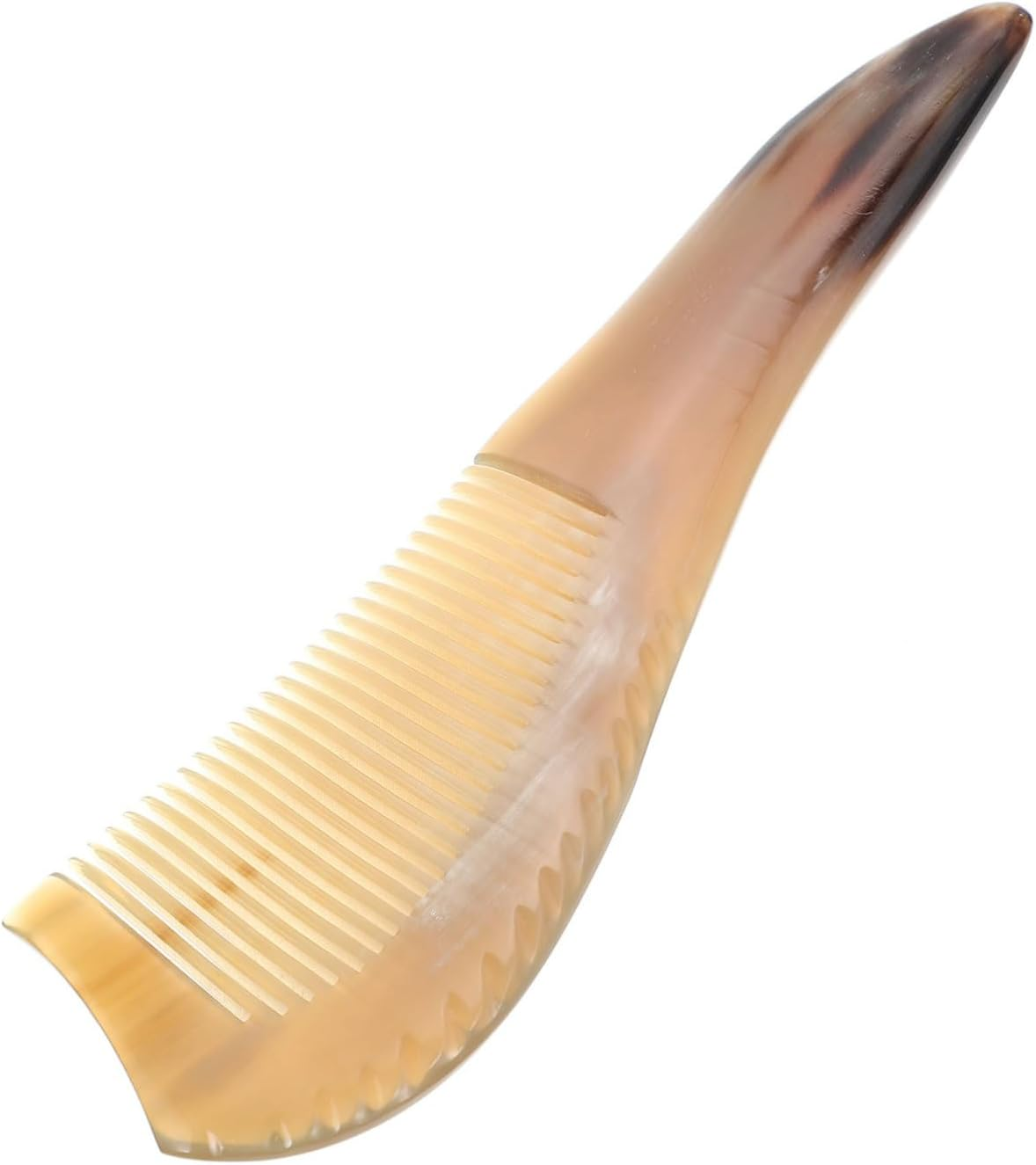Natural Ox Horn Comb for Women Massage Comb Yellow Hair Accessories for Home Use and Scalp Detoxing image number 2