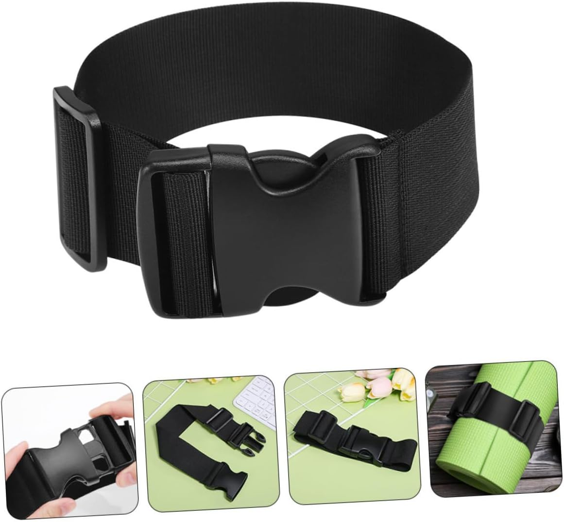 LRXIYODE 2Pcs Adjustable Buckle Straps for Luggage and Backpacks Nylon Binding Bands Lightweight Versatile Packing Straps for Camping Hiking Travel and Outdoor Use image number 1