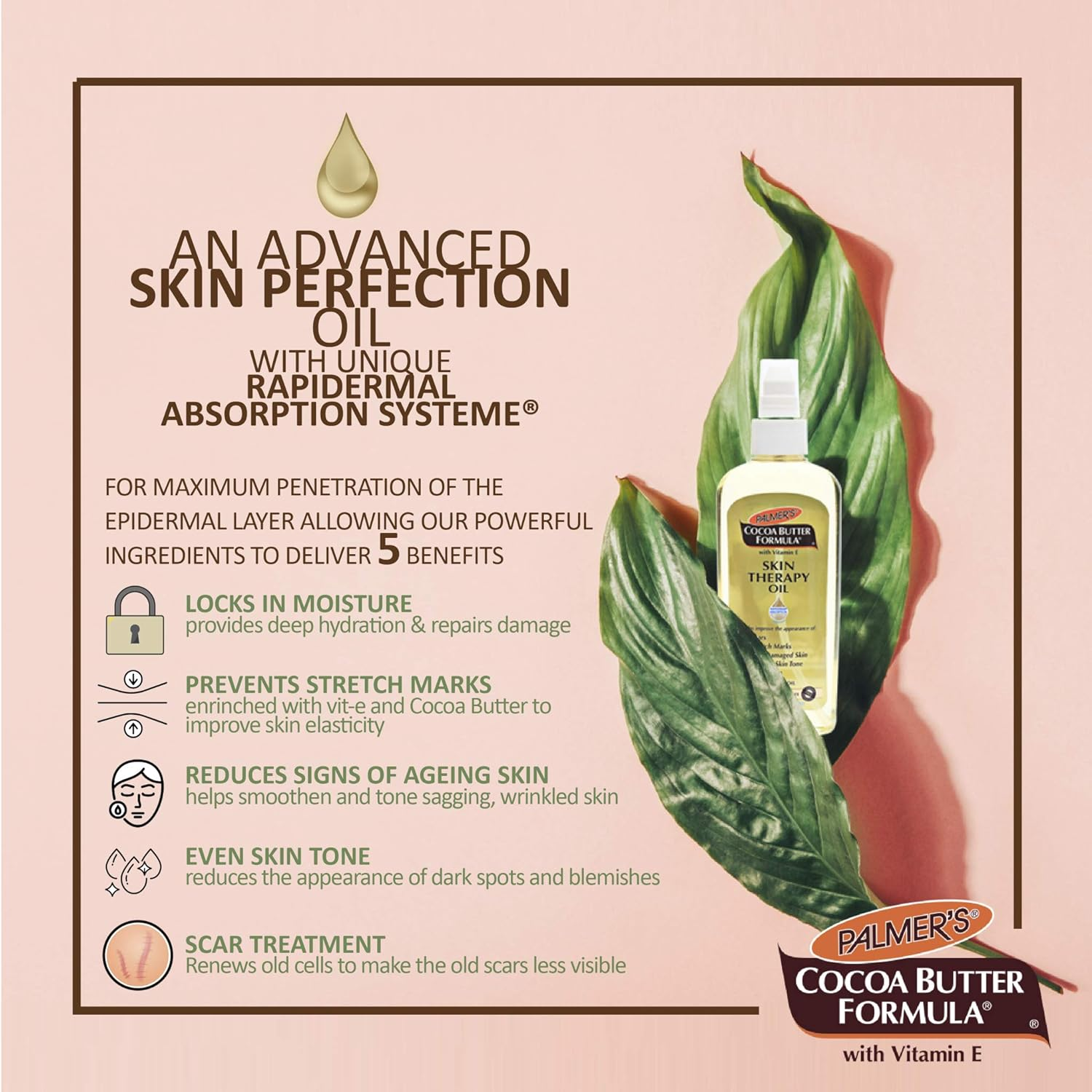 PALMER'S Cocoa Butter Formula Skin Therapy Oil, 60Ml image number 5