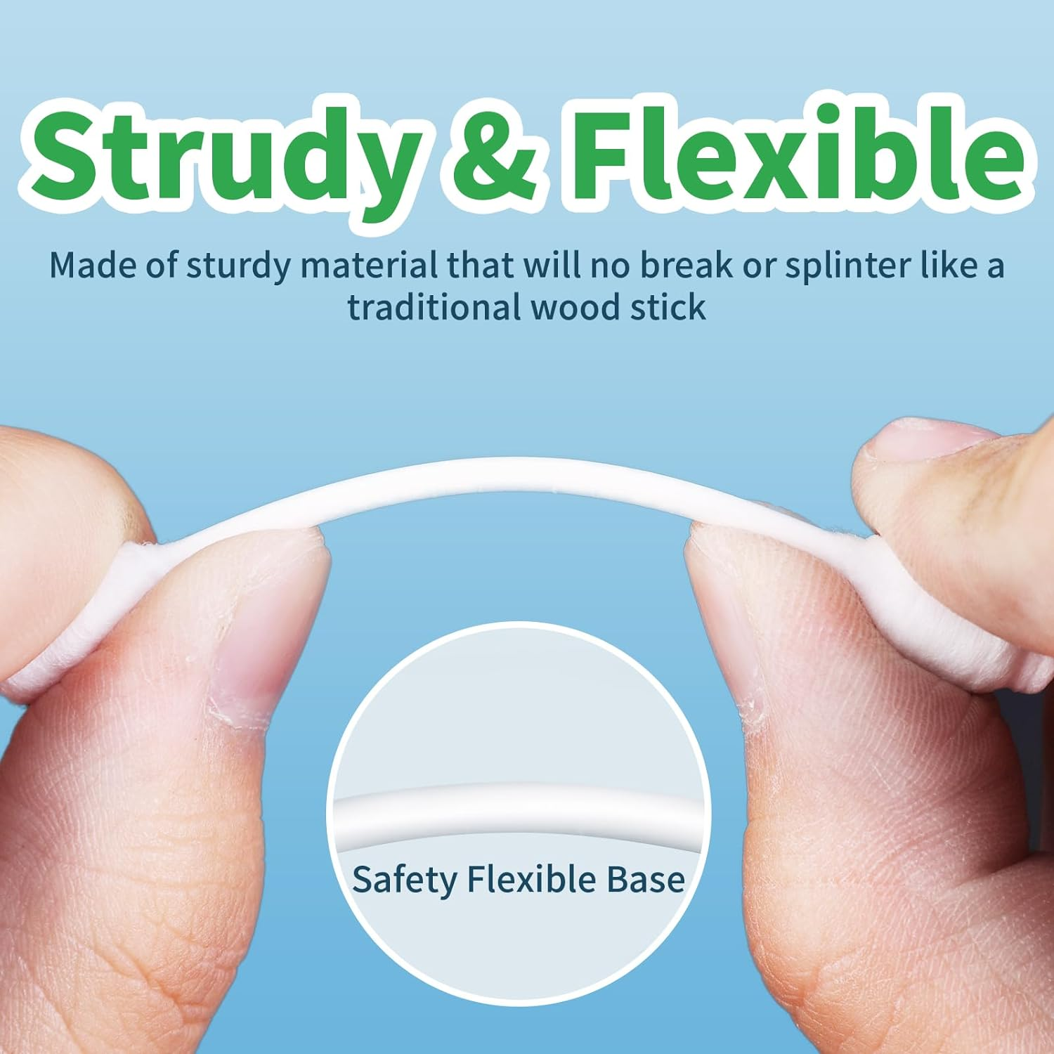 Vints Cotton Dog Ear Cleaning Swabs, Pet&rsquo;S Ear Infection Treatment Gourd-Shaped Swabs Prevent Accidental Injuries, Safer Cleaning for Dogs and Cats&ndash; Large Size.100% Cotton image number 1