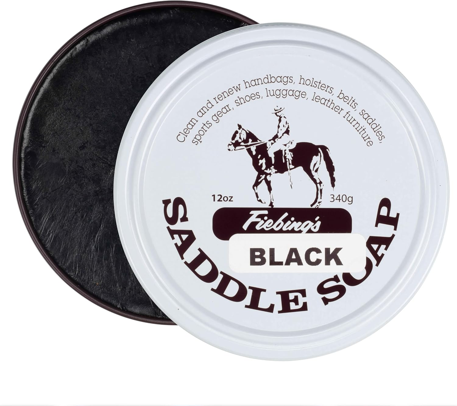 Fiebing'S Yellow Saddle Soap for Leather (3.5 Oz Tin) - Leather Cleaner & Conditioner to Soften, Protect & Restore Leathercraft - Leather Soap for Car Seat, Couch, Shoe, Purse, Boot, Bag