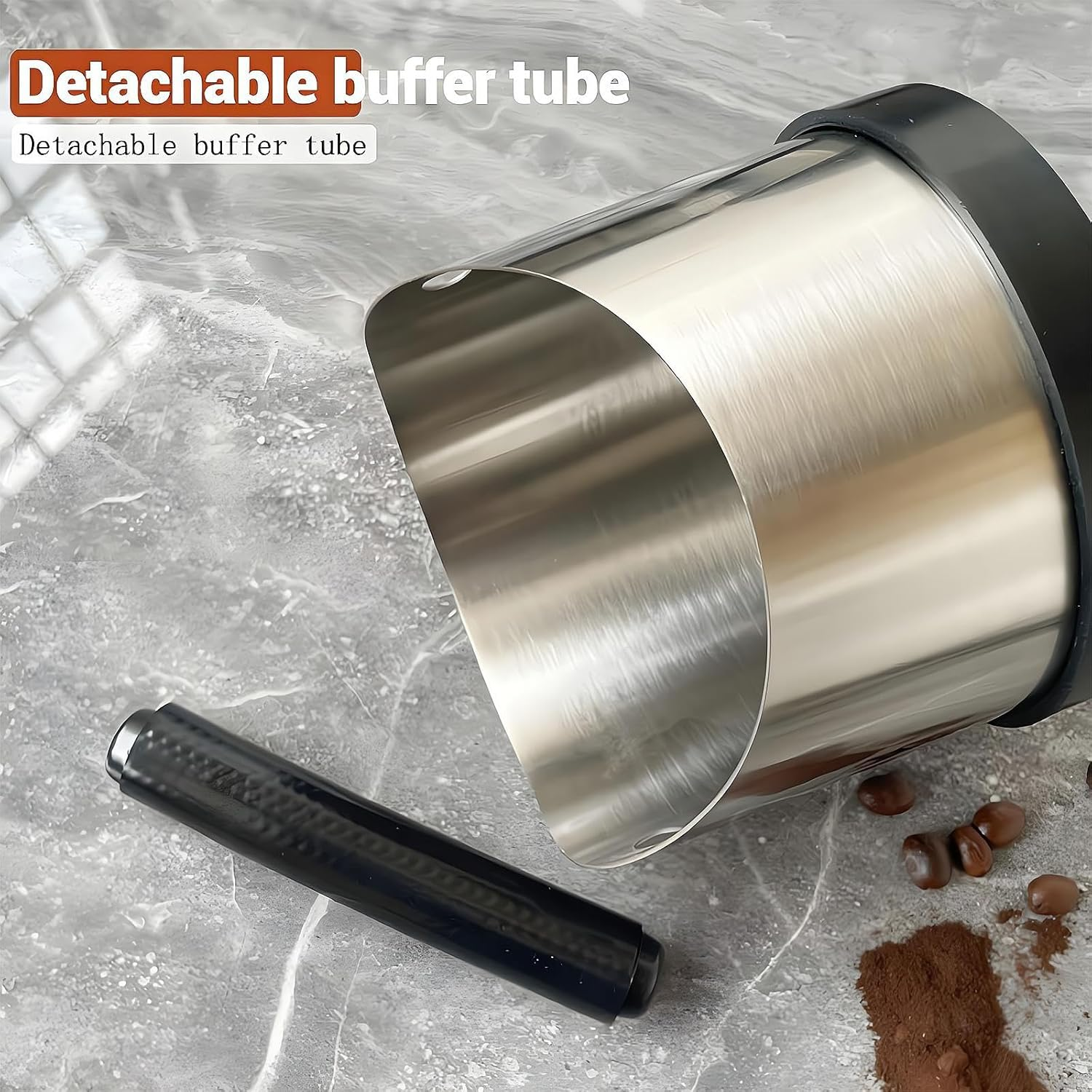 REGODI Coffee Knock Box, 660Ml Stainless Steel Shock-Absorbent Durable Barista Style Espresso Knock Box with Removable Knock Bar and Non-Slip Base image number 1