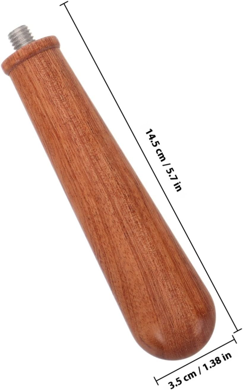 GLEAVI Portafilter Handle Wooden Bottomless Espresso Machine Handle Replacement M10 Wenge Wood Coffee Brewer Accessory for Professional and Home Espresso Use image number 1