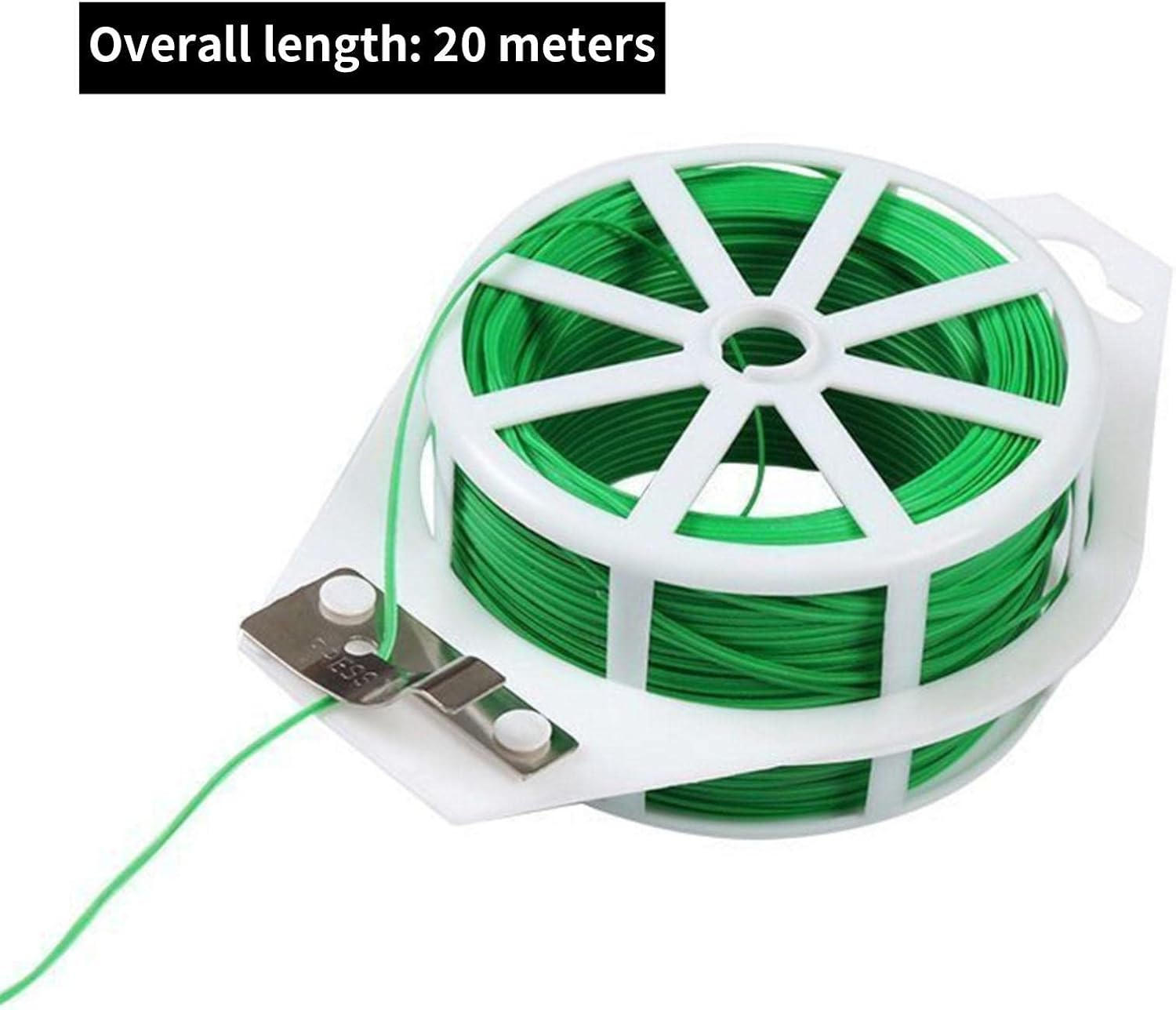 Plant Ties for Support,Garden Support Ties - Gardening Plant Support, Green Florist Wire with Cutter, Floristry Arrangement Supplies, Universal Wire (Size : S) image number 6