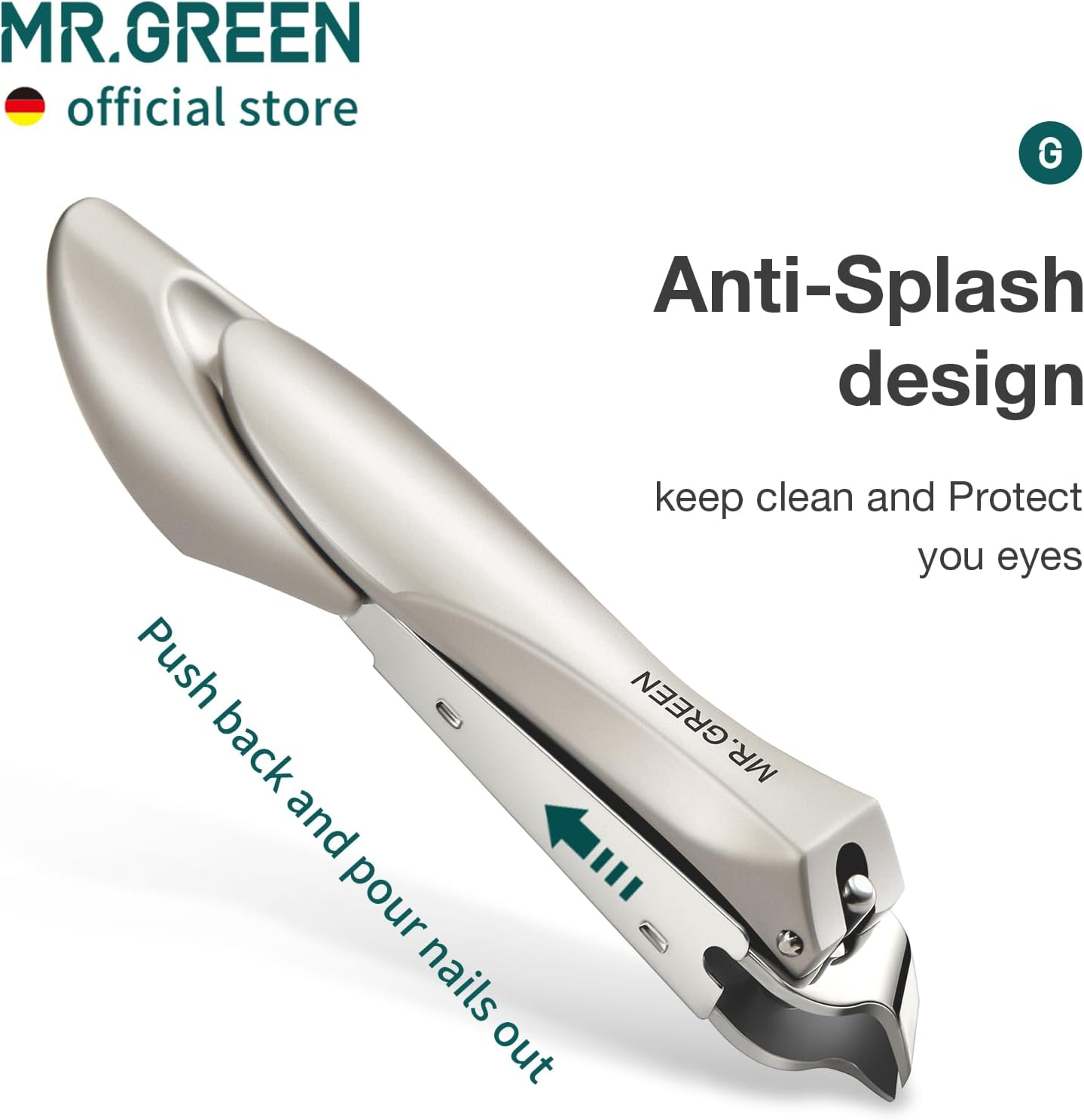 MR.GREEN Slanted Edge Nail Cutting Clippers Cuticle Nippers Tool Stainless Steel Dead Skin Oblique Tip Trimmer Manicure Scissors (Mr-1115 (Large)) - Mr-1110 image number 7