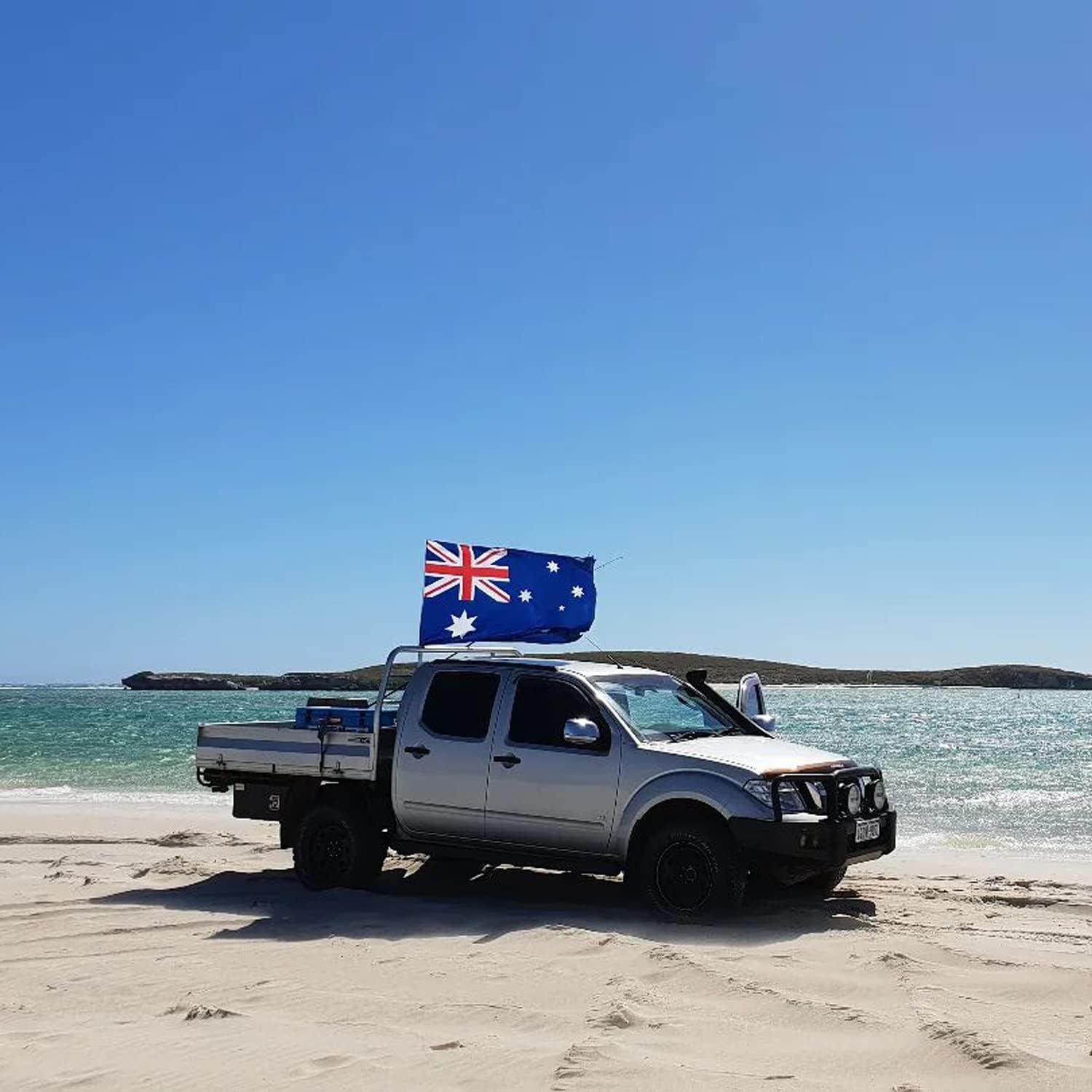 Jarlathy Premium Australia Australian Flag 3X5 Outdoor, Double Sided Embroidered Stars, Heavy Duty 210D Nylon Australian National Country Flags, with Sewn Stripes/4 Stitch Hemming/Brass Grommets image number 2