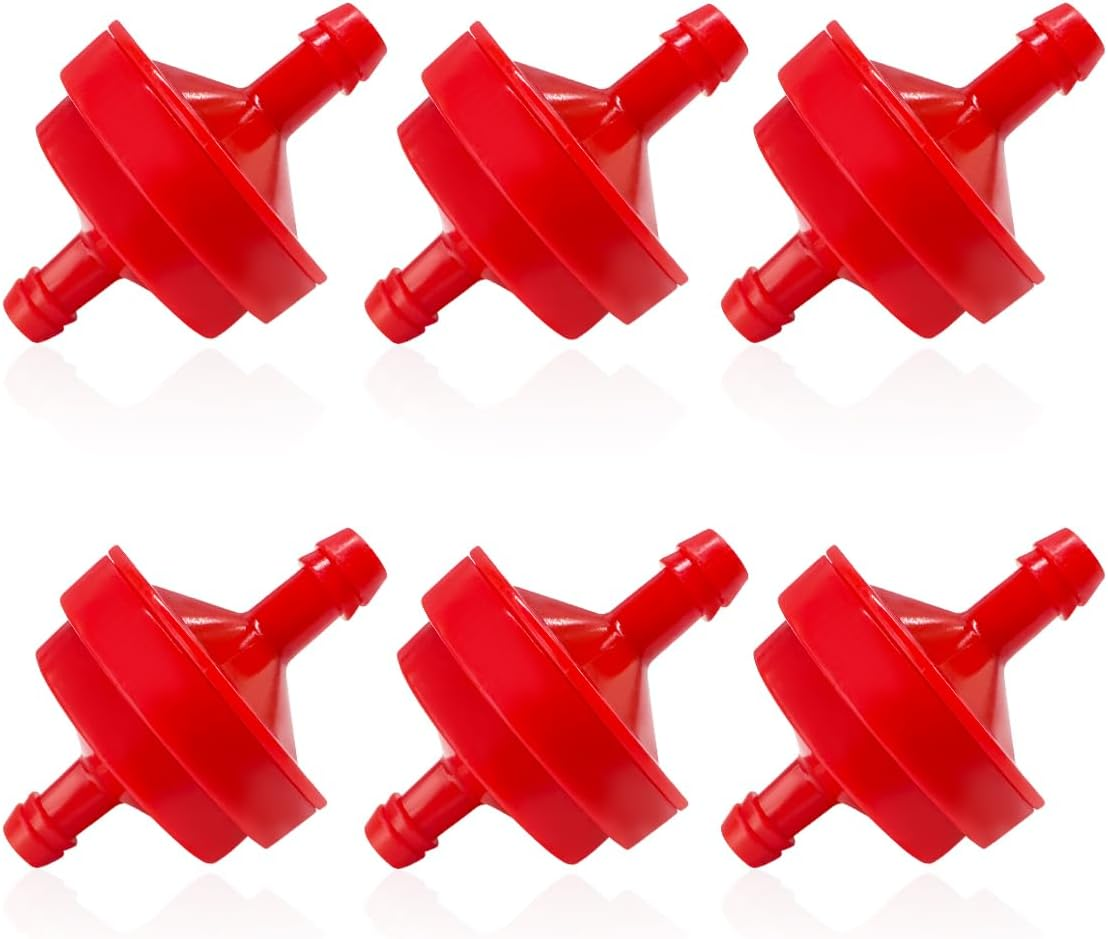 2 PCS Gas Fuel Filter, Lawn Mower 1/4" Inline Gas Fuel Filter, Replacement for OEM Number BS 298090S Fuel Filters 150 Micron for Engines without Fuel Pump, Car Accessories