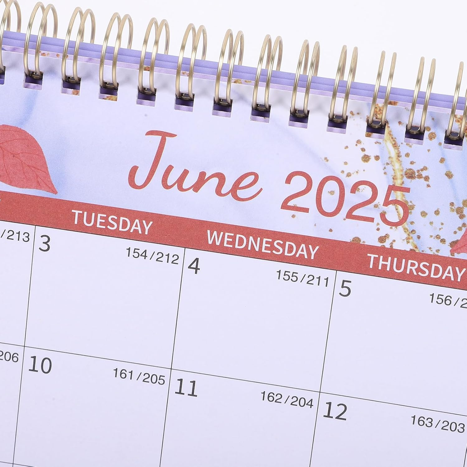 Tofficu Desk Calendar 2025 Runs from January 2025 until Dec. 2025, 18 Months Standing Flip Calendar Desktop Calendar for School, Home and Office Supplies Purple image number 5