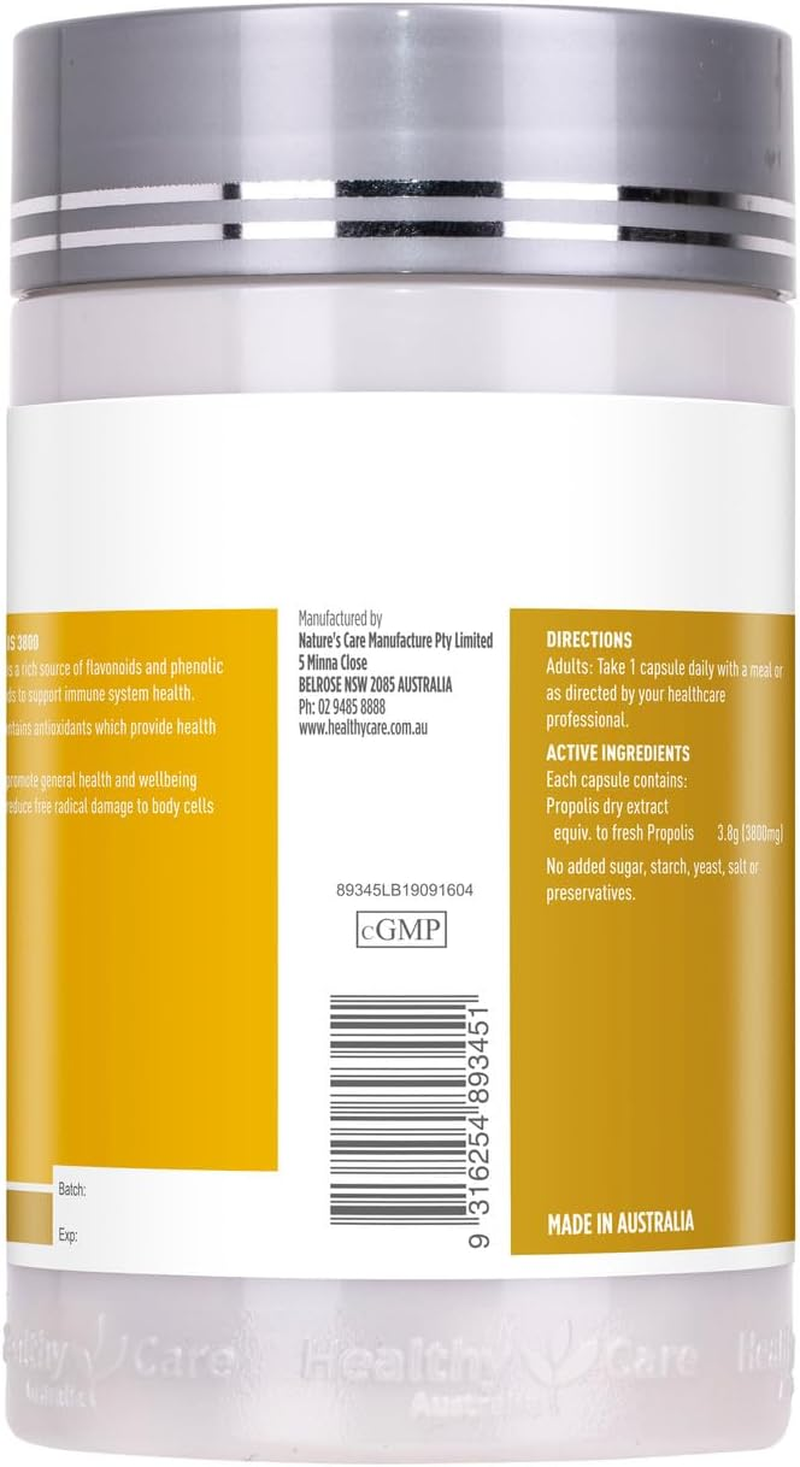 Healthy Care Propolis 3800 200 Capsules image number 1