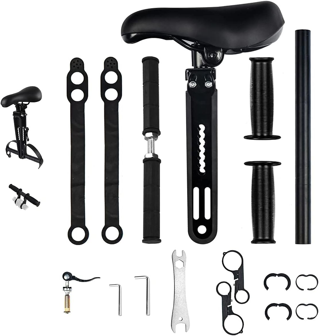 Kids Bike Seat for Mountain Bikes, Detachable Front Mounted Bicycle Seats for Children 2-5 Years Old (Seat & Handle) image number 6