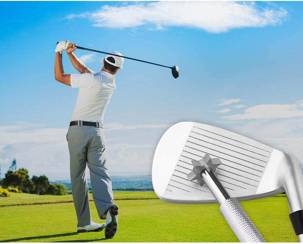 Golf Cleaner Golf Club Groove Sharpener Groove Cleaner for All Irons Pitching Sand Lob Gap and Approach Wedges and Utility Clubs, Re-Grooving Cleaning Tool Accessories image number 1