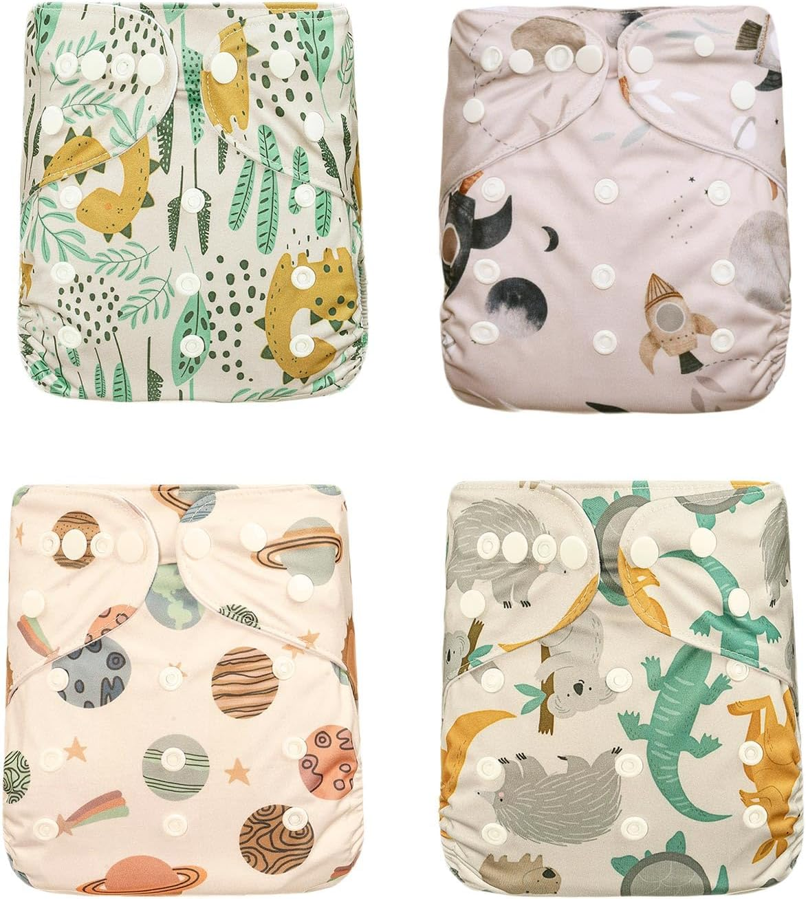 Miracic TN-DAPC Diaper Cover, Set of 4, Stylish, Baby, Boys, Girls, B Type, One Size image number 3