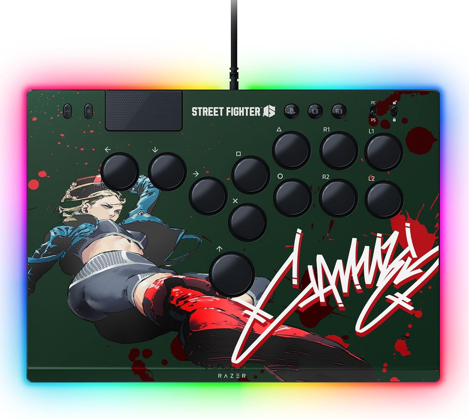 Razer Kitsune - All-Button Optical Arcade Controller for PS5&trade; and PC - Black