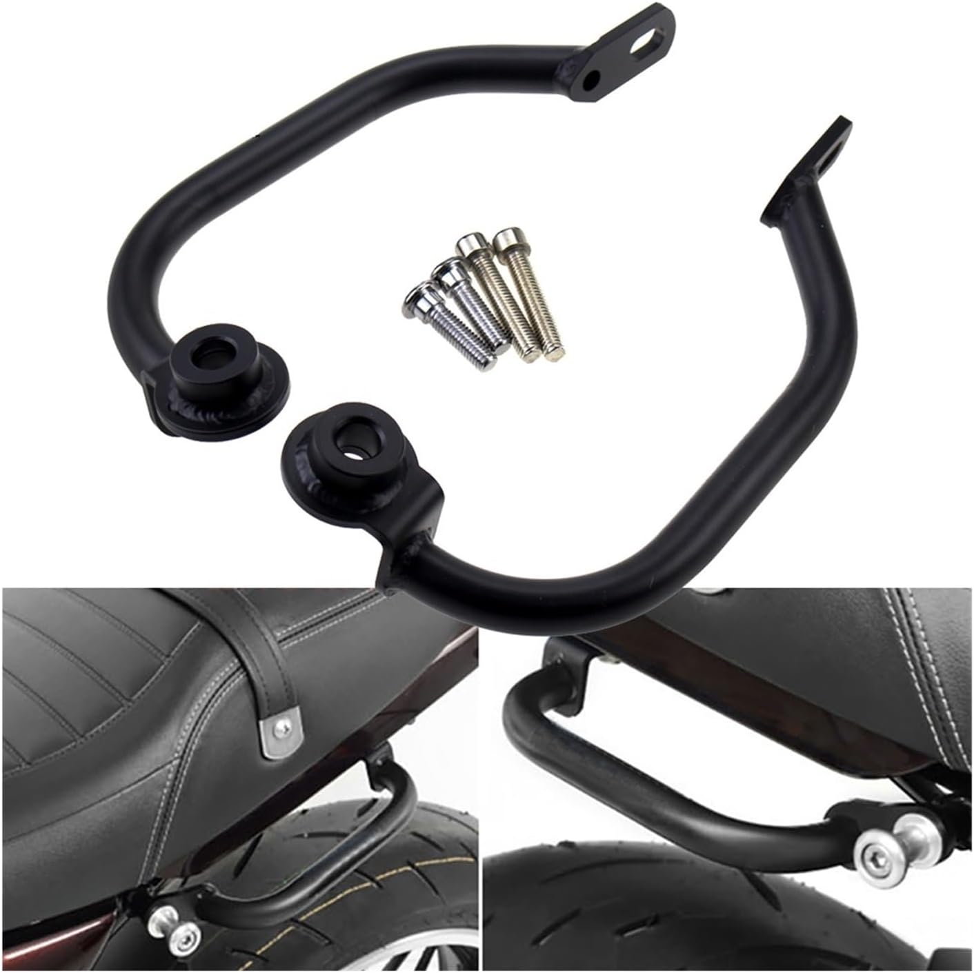 SLAVIK Motorcycle Accessories Rear Armrest Passenger Rear Seat Handle Grab Bar Hand Compatible with Z900RS Z900 RS 2017-2021 Left & Right image number 5