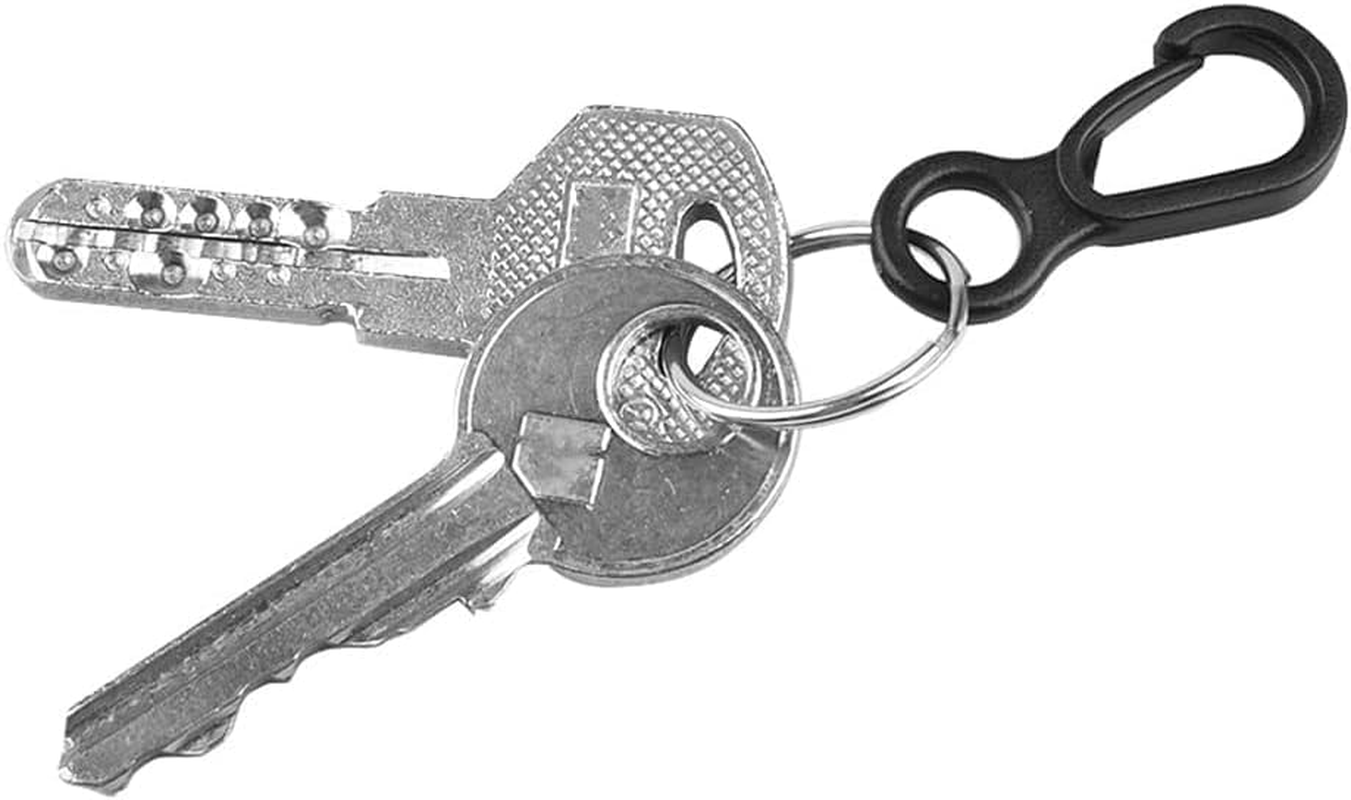 10Pcs Black Plastic Snap Clip Hook Camping Carabiner Buckle Multifunction Snap Hook Camping Equipment Tent Buckle Clips Tent Hooks for Lights Hanging to Canopy Outdoor Tent Tool Accessories image number 6