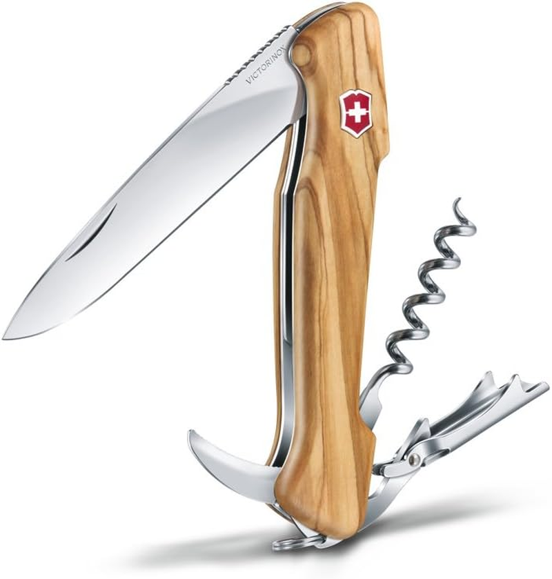 Victorinox 0.9701.64 Wine Master Olive with Pouch 130Mm for the Wine Connoisseur in Olive Wood 5.1 Inches