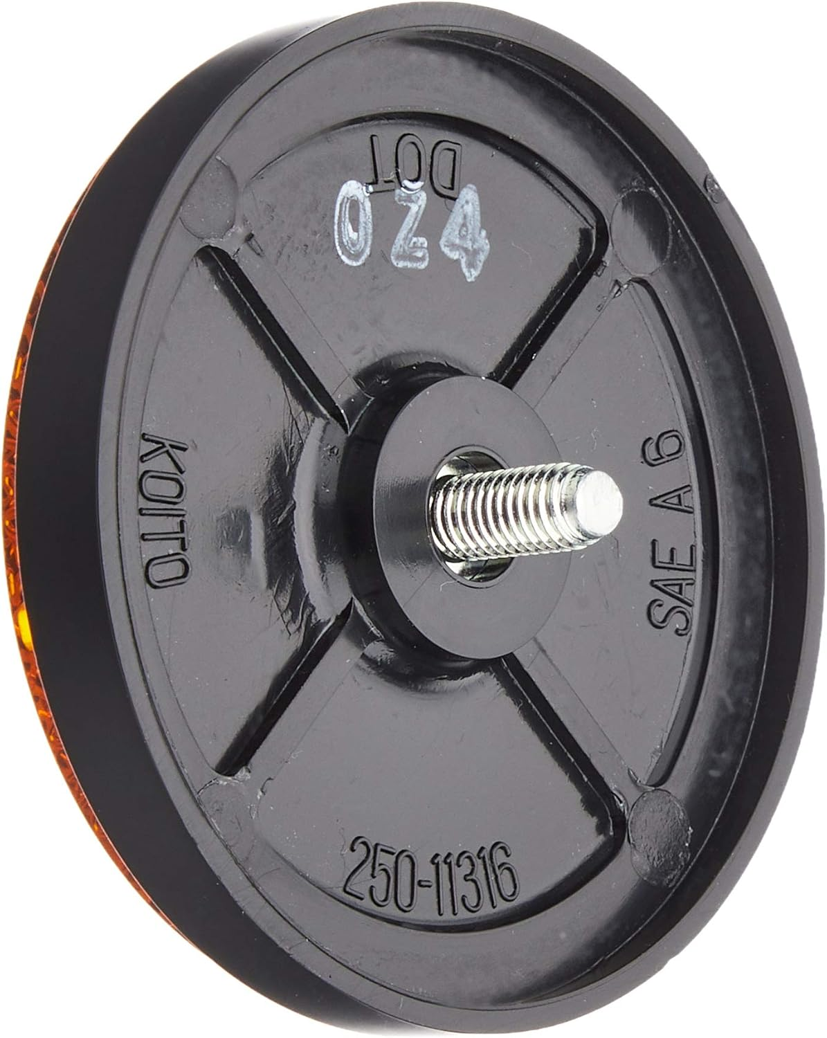 KOITO NRRP55BC10 Reflex Reflector, 55B Amber image number 2