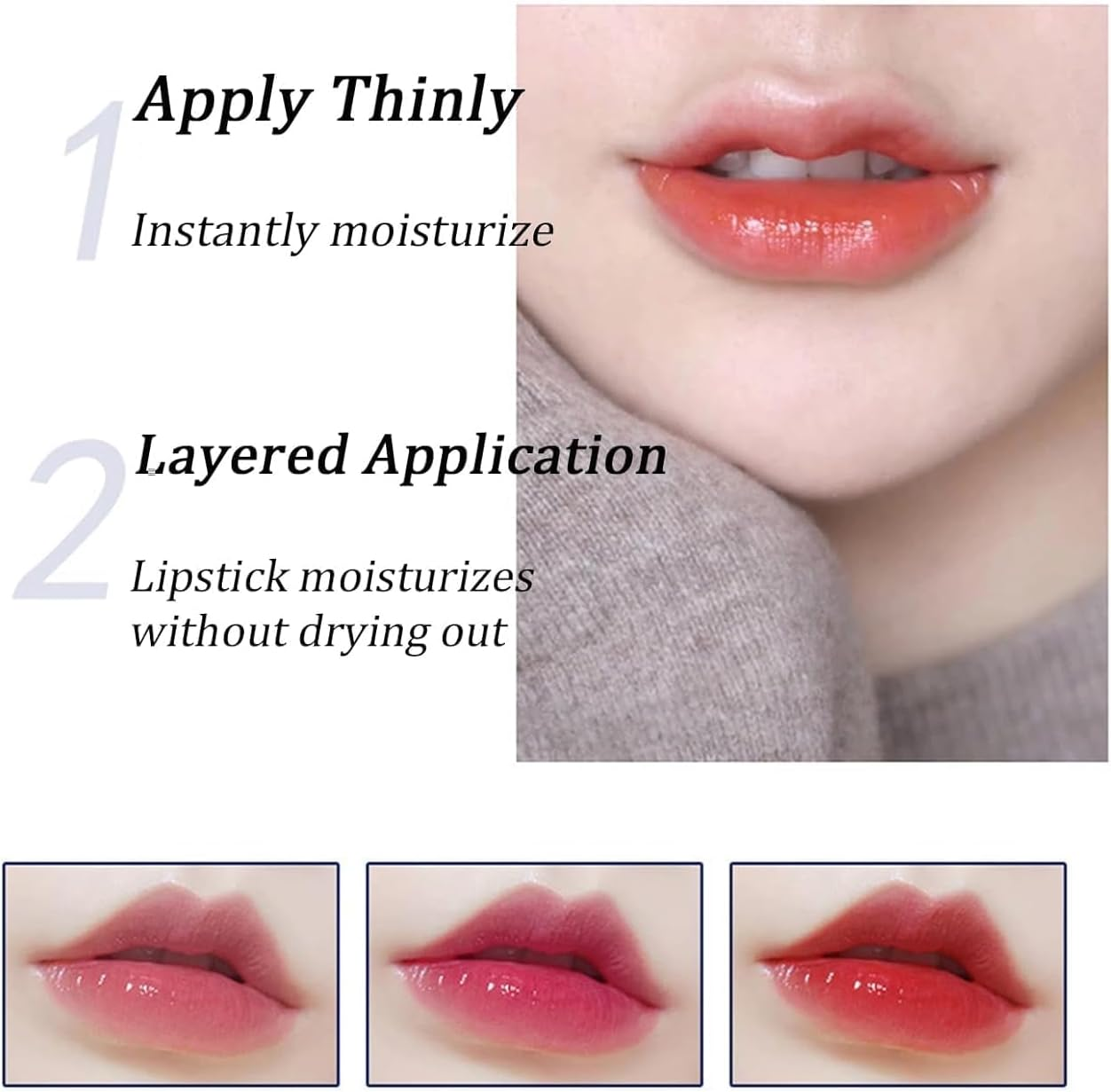 Transferproof Color Changing Lipstick, Deep Nourishing, for Dry Cracked Lips, Hydrating Flower Jelly Lipstick, Long Lasting Moisturizing, PH Reactive Personalized Pink for All Skin Tones (2Pcs) image number 6