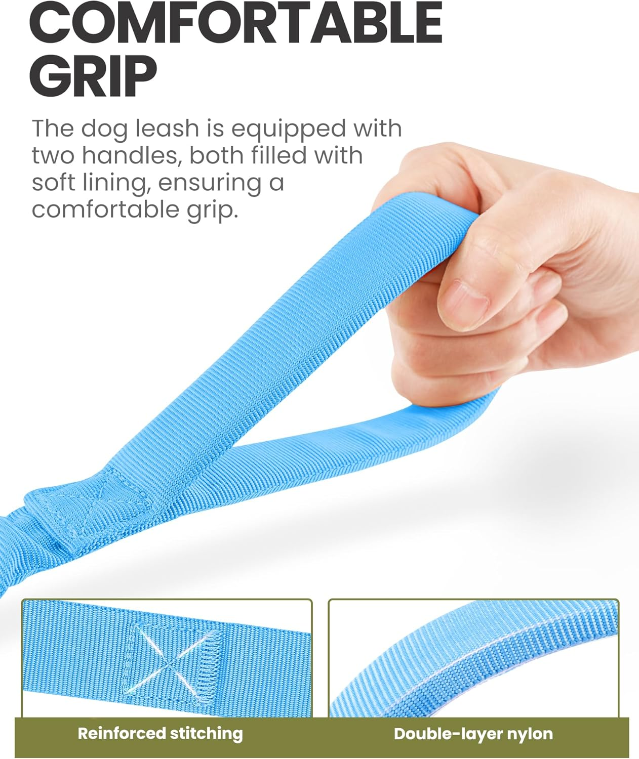 Outdoormaster Bungee Dog Leash (Blue, 4 FT)