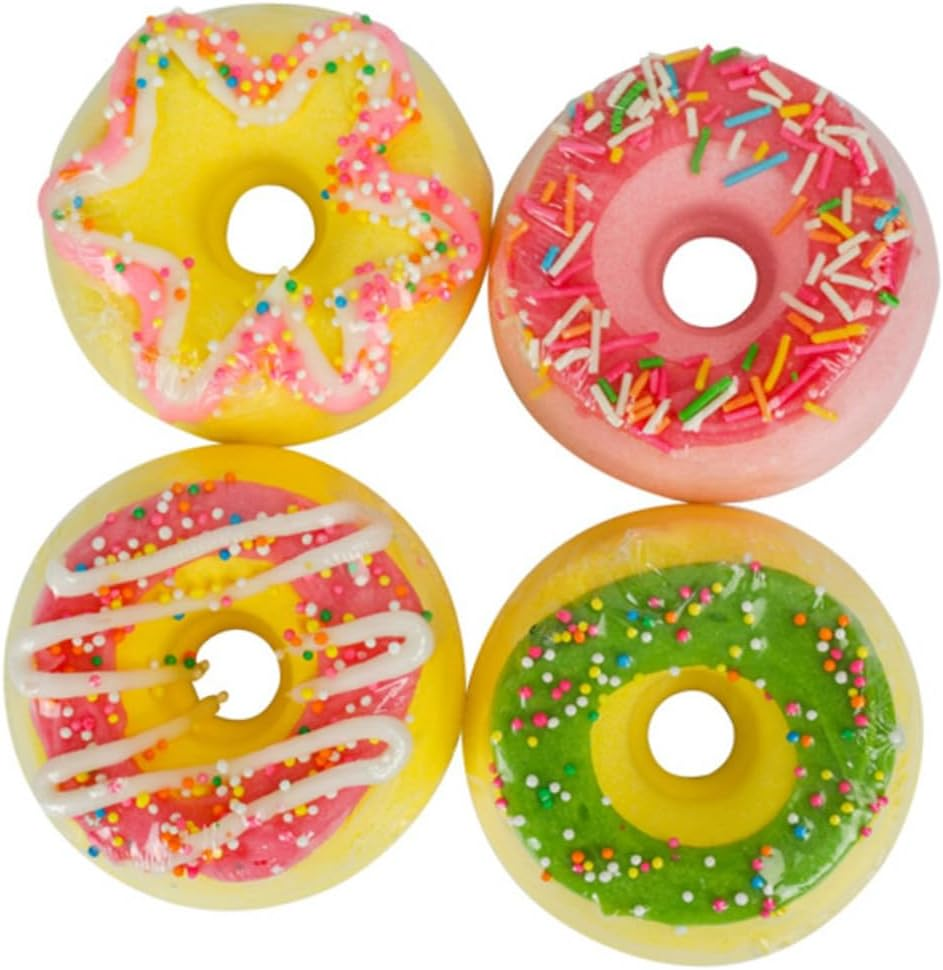 4Pcs Doughnut Shape Bath Bombs Spa Salt Balls 100G Moisturizing Skin Care Hydrating Bath Bombs Random Style image number 6