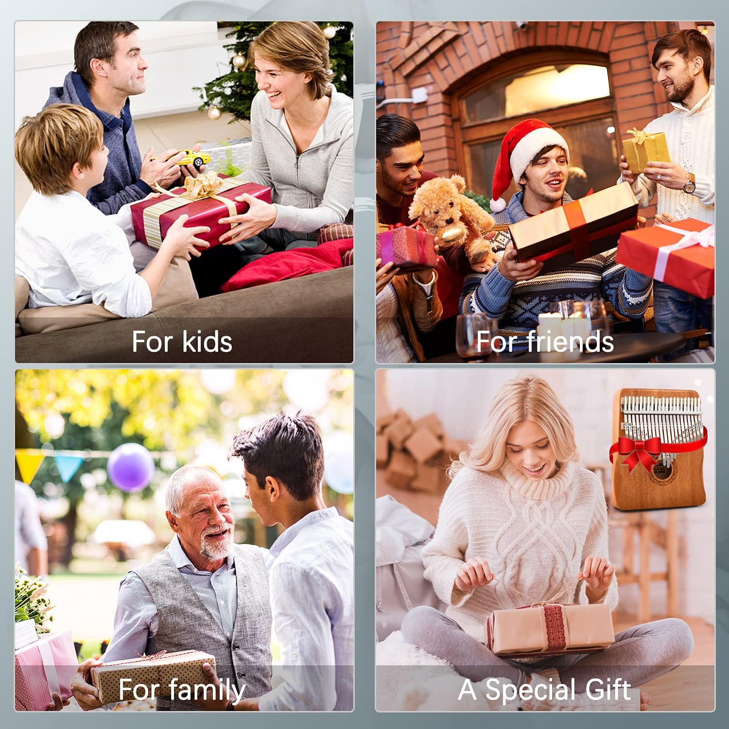 Kalimba Thumb Piano,Yundie Potable 17 Keys Mbira Finger Piano with Tune Hammer and Study Instruction,Musical Instruments Gift for Adult Beginners Professional (Brown, 21Keys) image number 4