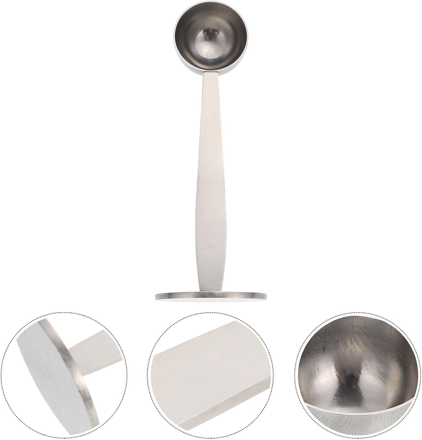 JECOMPRIS One Coffee Spoon Tamper Stainless Steel Dual-Head Espresso Press Fresh Ground Coffee Compact Tool Home Cafe image number 1